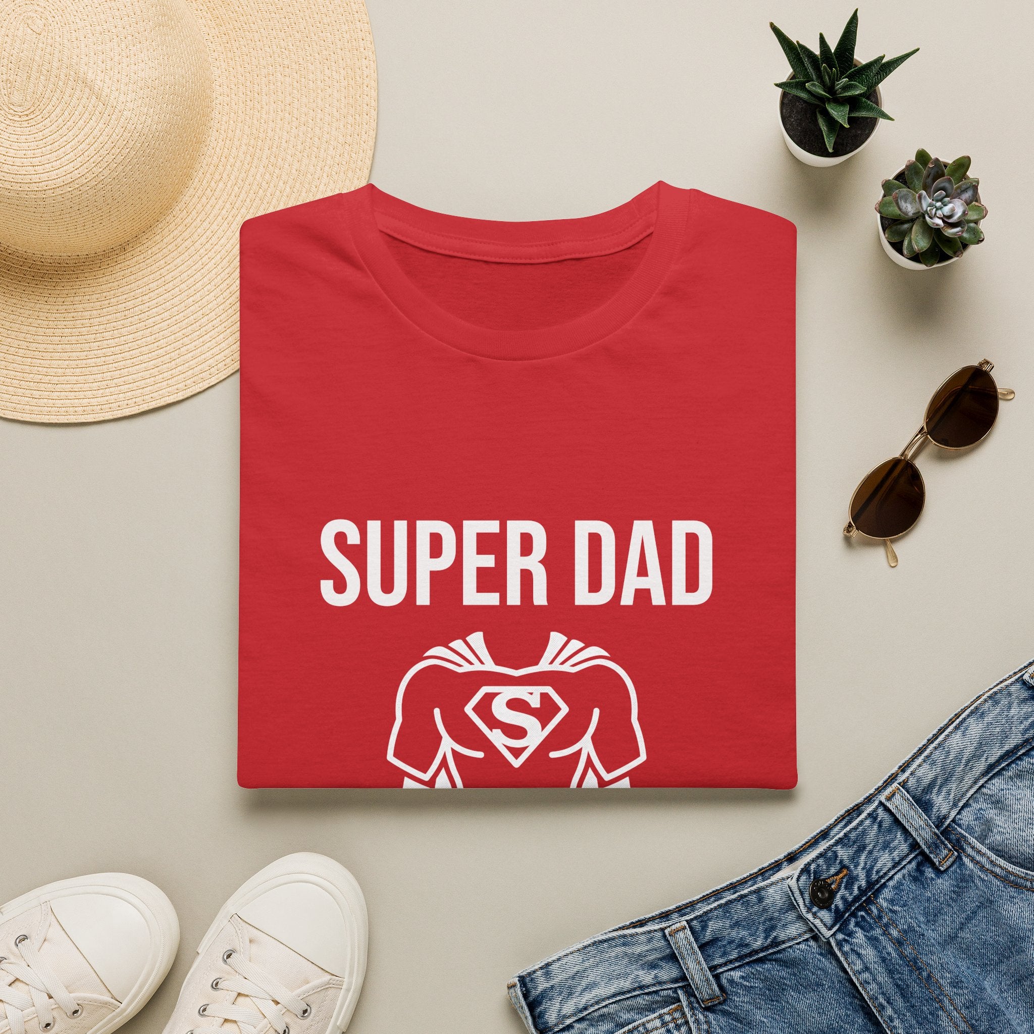 Super Dad T-Shirt — 'Super Dad' Saving the Day Graphic Tee for Fathers, Father’s Day Gift