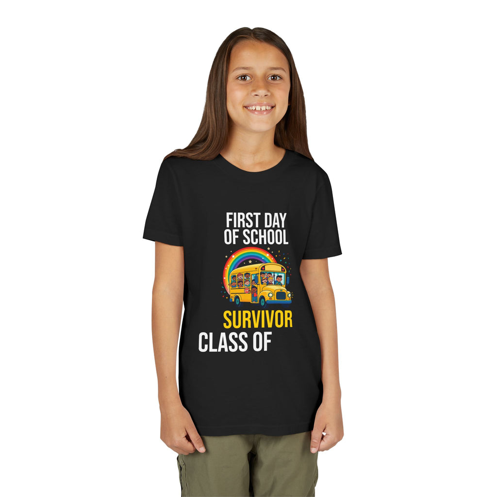 First Day Of School Survivor T-Shirt — Funny Back To School Kids Gift Tee
