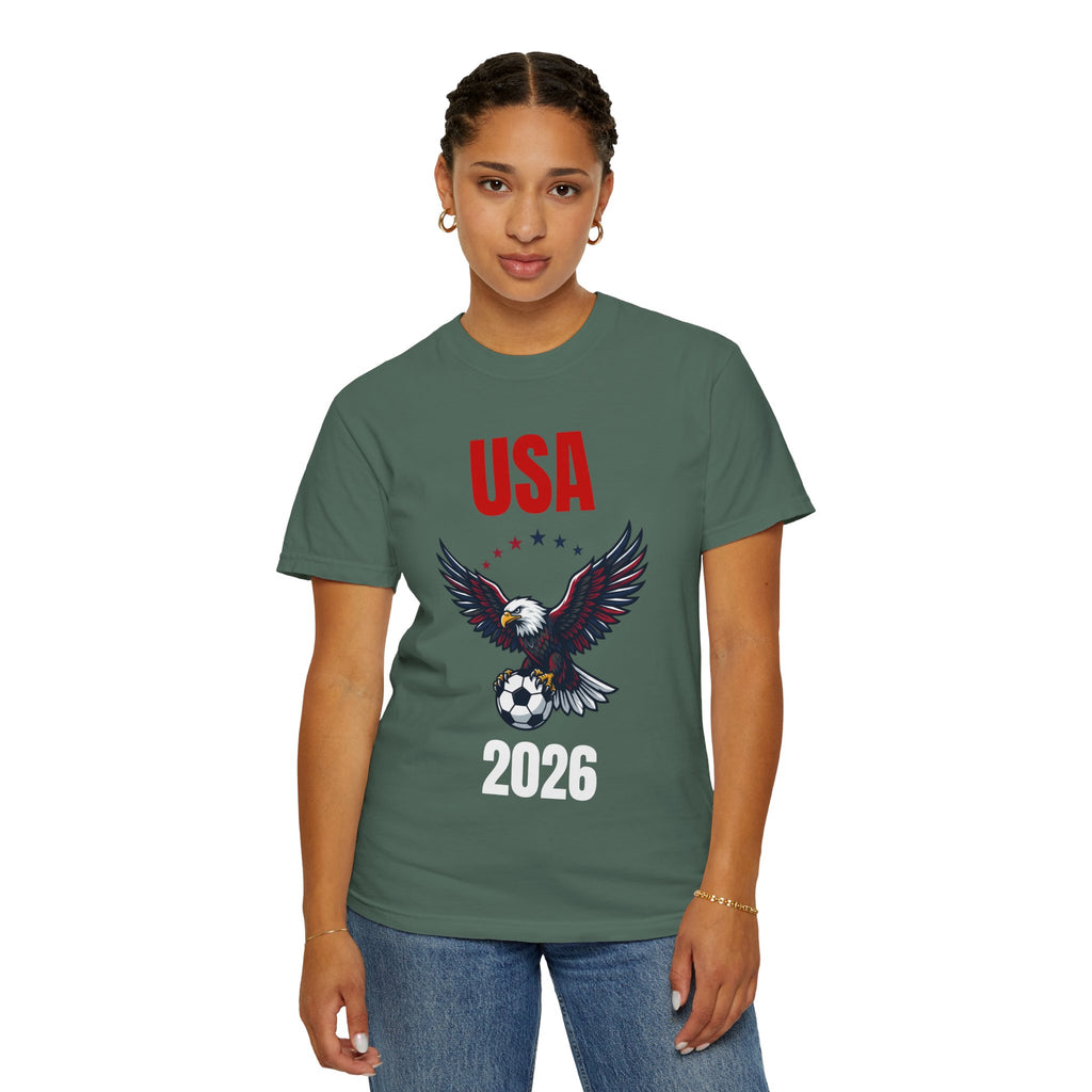 USA 2026 Eagle Soccer T-Shirt — Patriotic Men’s Women’s Team Fan Tee