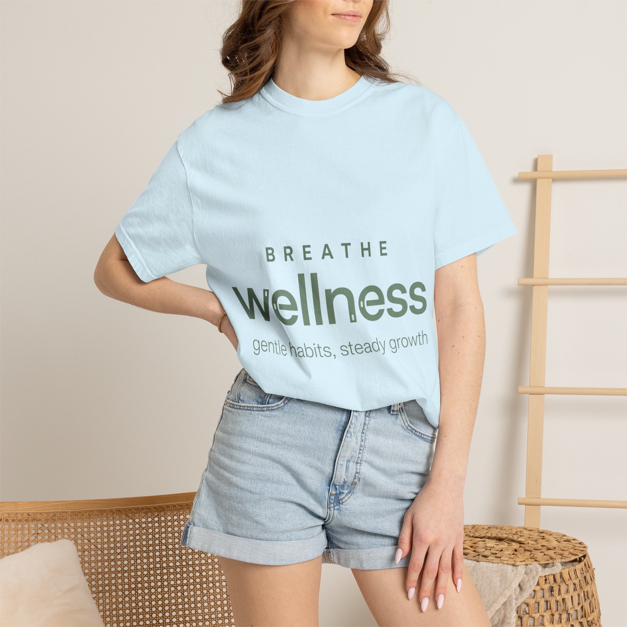 Wellness Breath T-Shirt — "Breathe Wellness" Mindful Graphic Tee
