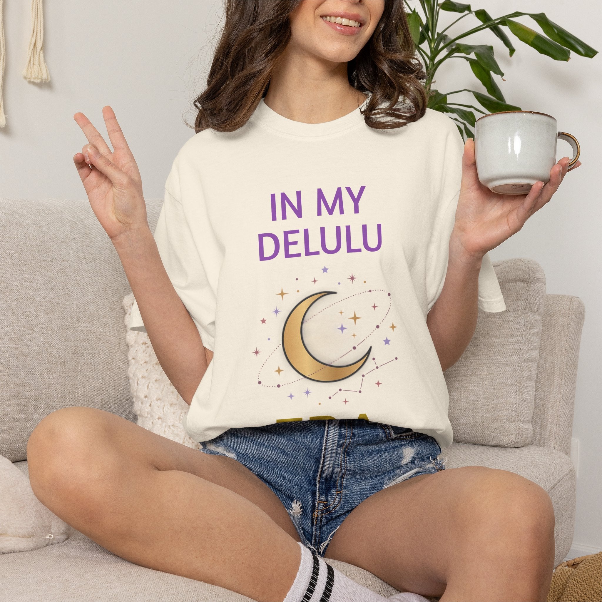 In My Delulu Era T-Shirt — Moon & Stars Graphic Tee
