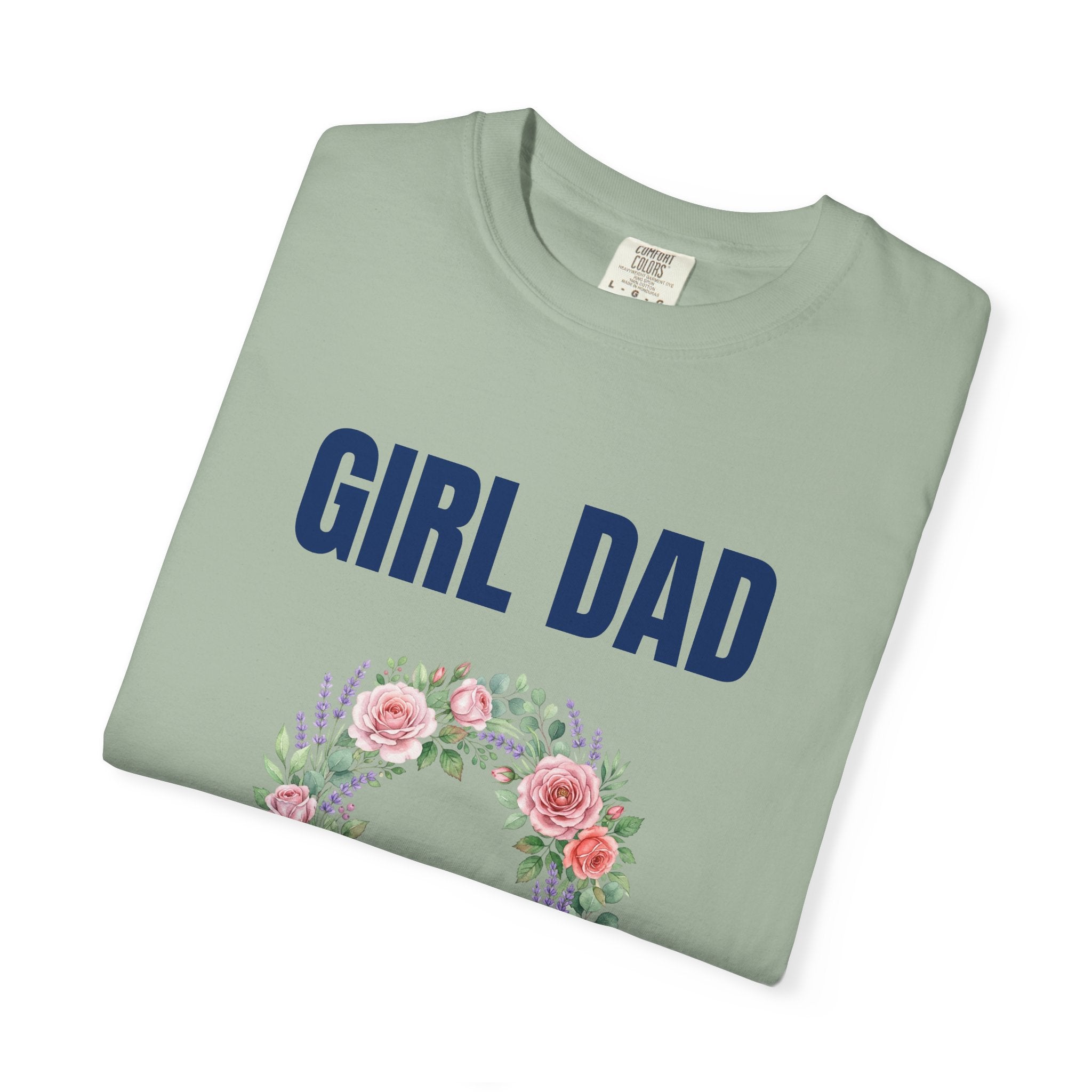 Girl Dad Floral Wreath T-Shirt — Proud Girl Dad Father's Day Gift Tee