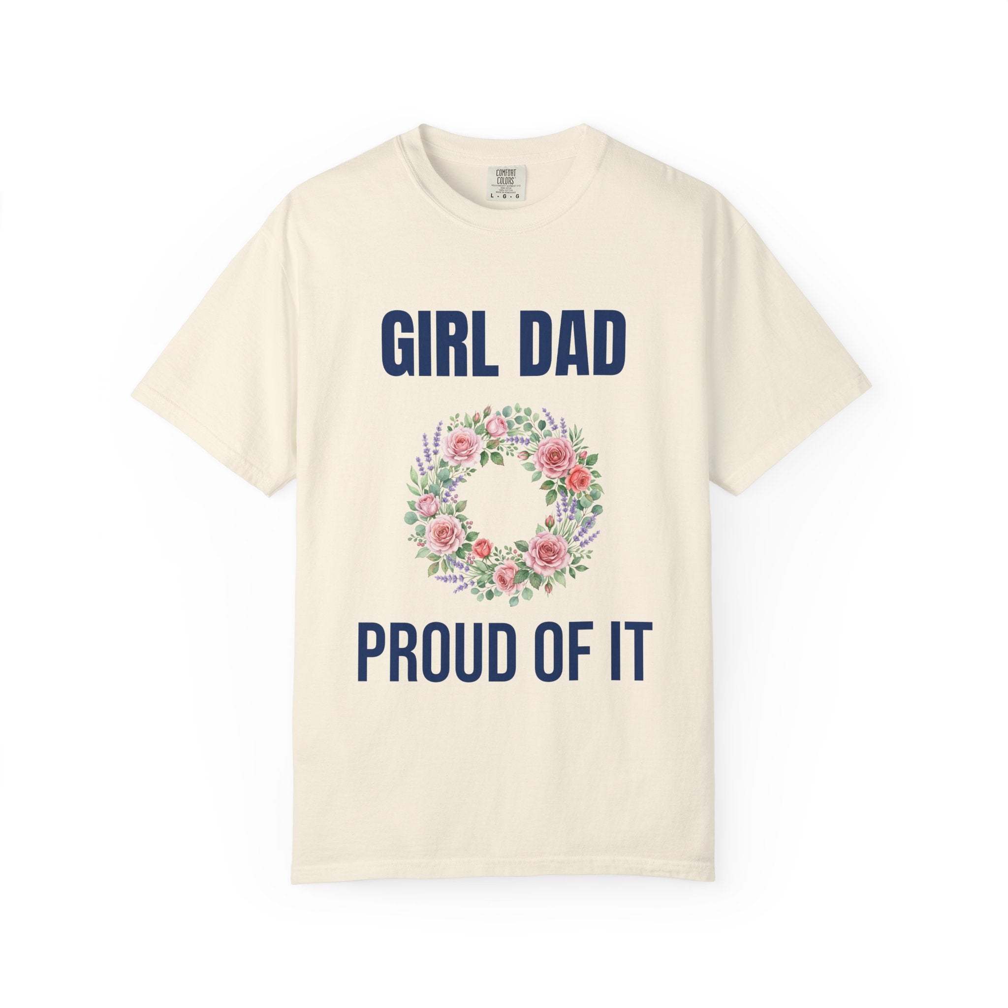 Girl Dad Floral Wreath T-Shirt — Proud Girl Dad Father's Day Gift Tee