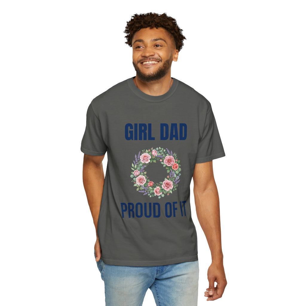 Girl Dad Floral Wreath T-Shirt — Proud Girl Dad Father's Day Gift Tee