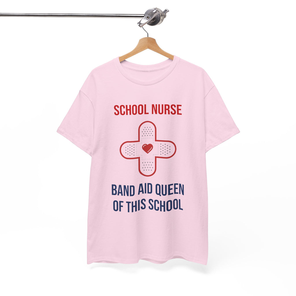 School Nurse T-Shirt – “Band Aid Queen of This School” Cotton Tee