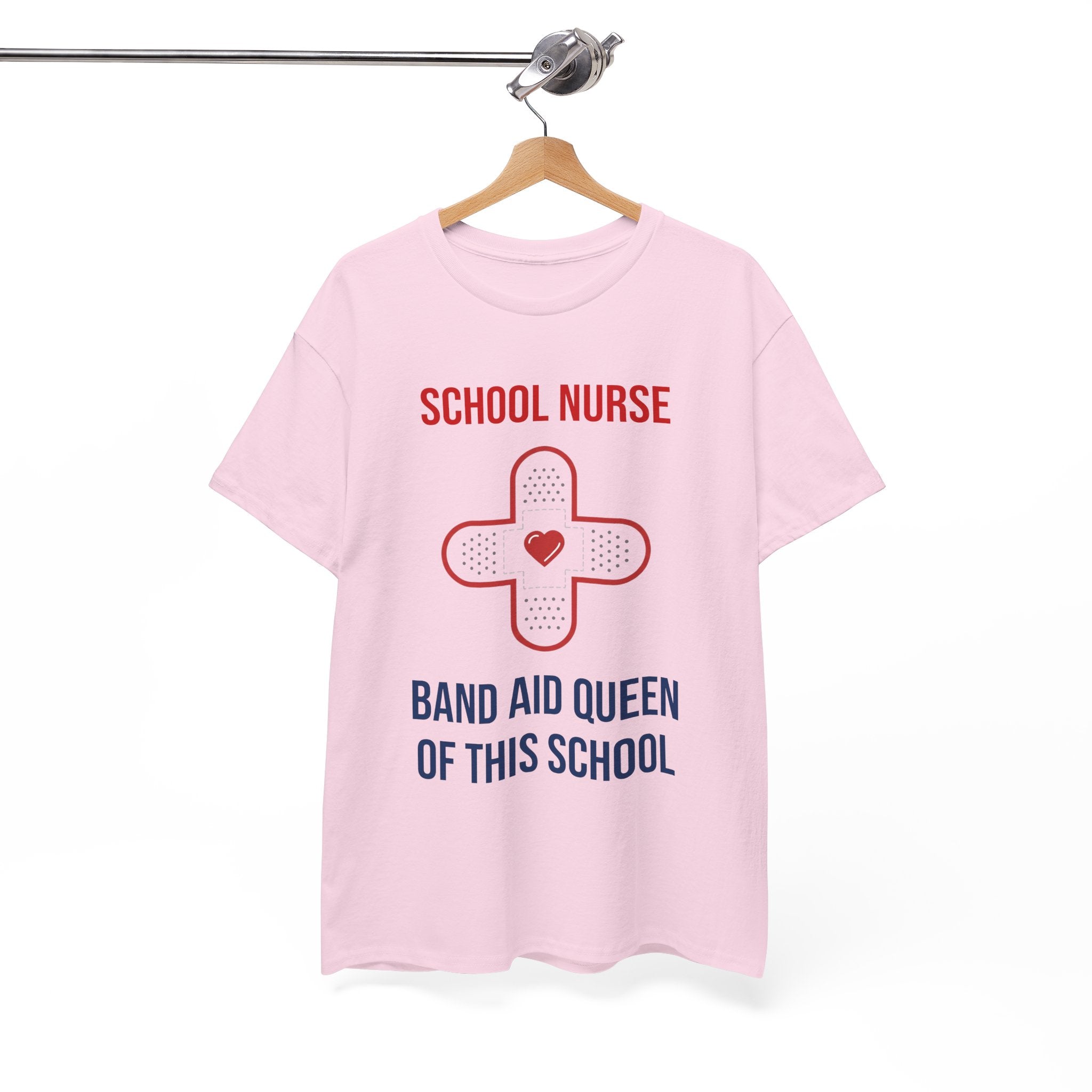 School Nurse T-Shirt – “Band Aid Queen of This School” Cotton Tee