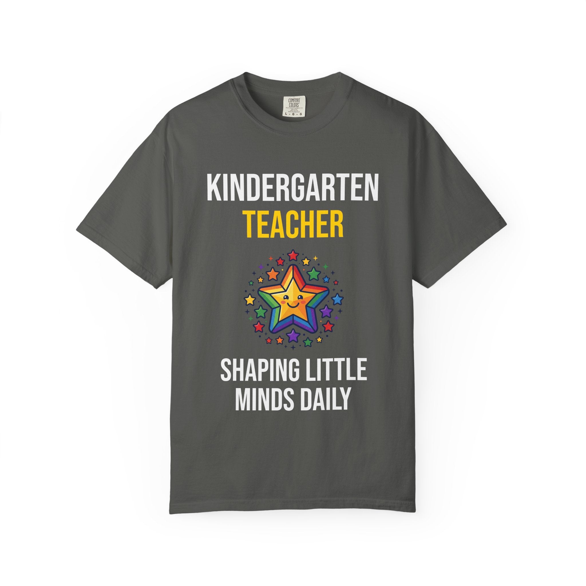 Kindergarten Teacher T-Shirt - "Shaping Little Minds Daily" Cute Star Design