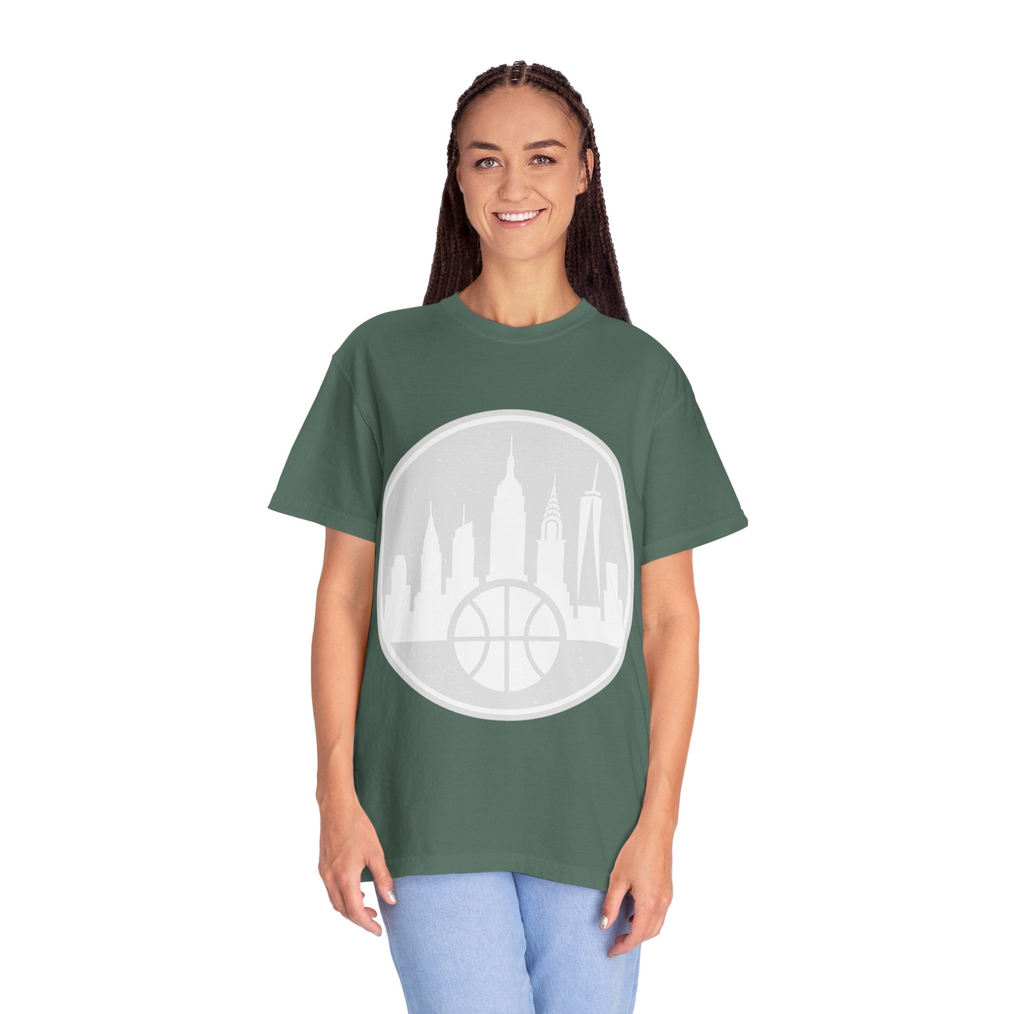 City Skyline Basketball T-Shirt — Urban Basketball Graphic Tee