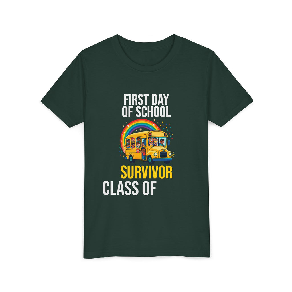 First Day Of School Survivor T-Shirt — Funny Back To School Kids Gift Tee