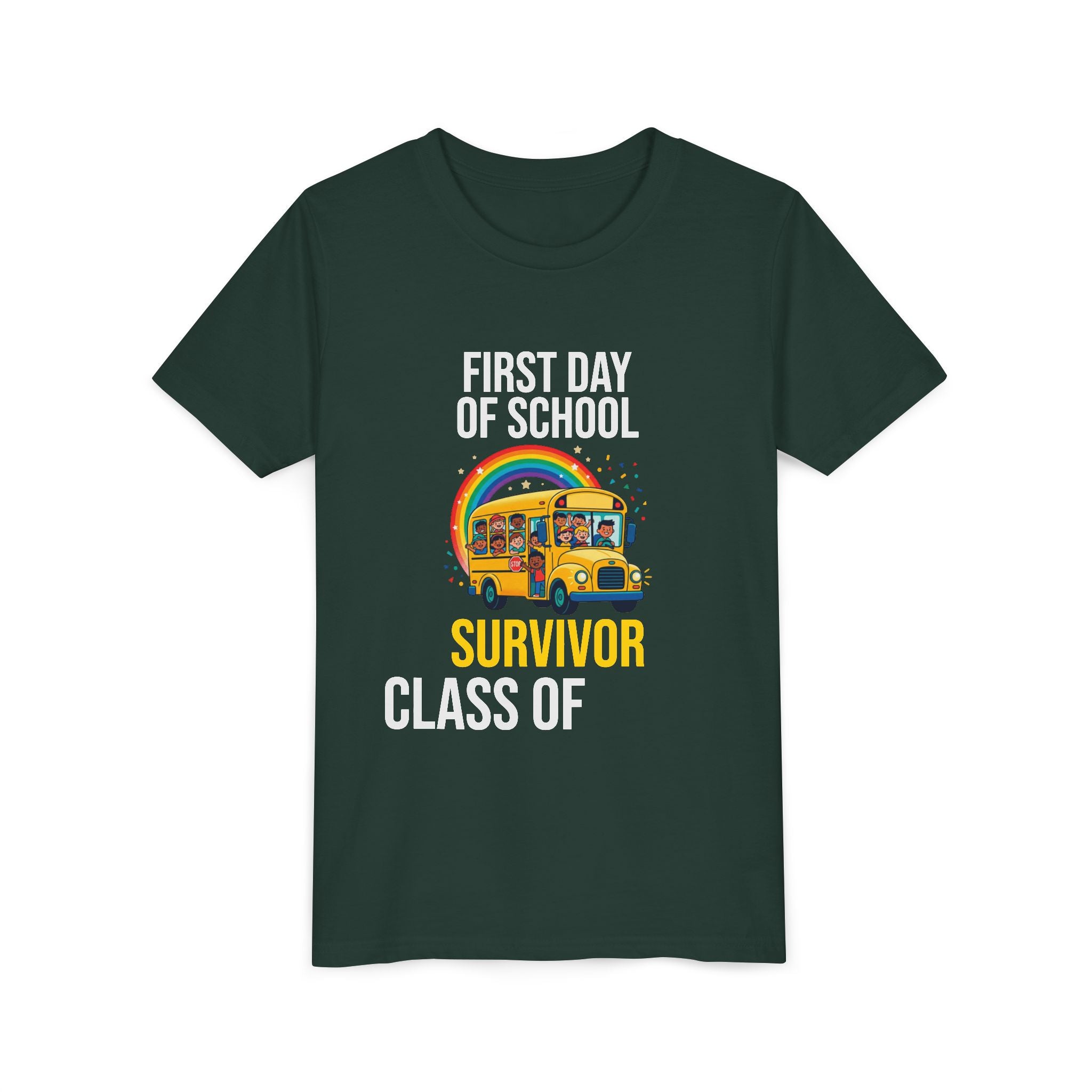 First Day Of School Survivor T-Shirt — Funny Back To School Kids Gift Tee