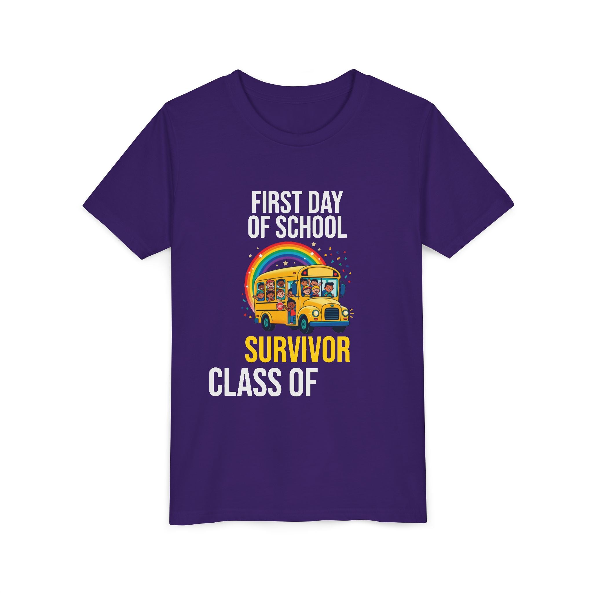 First Day Of School Survivor T-Shirt — Funny Back To School Kids Gift Tee