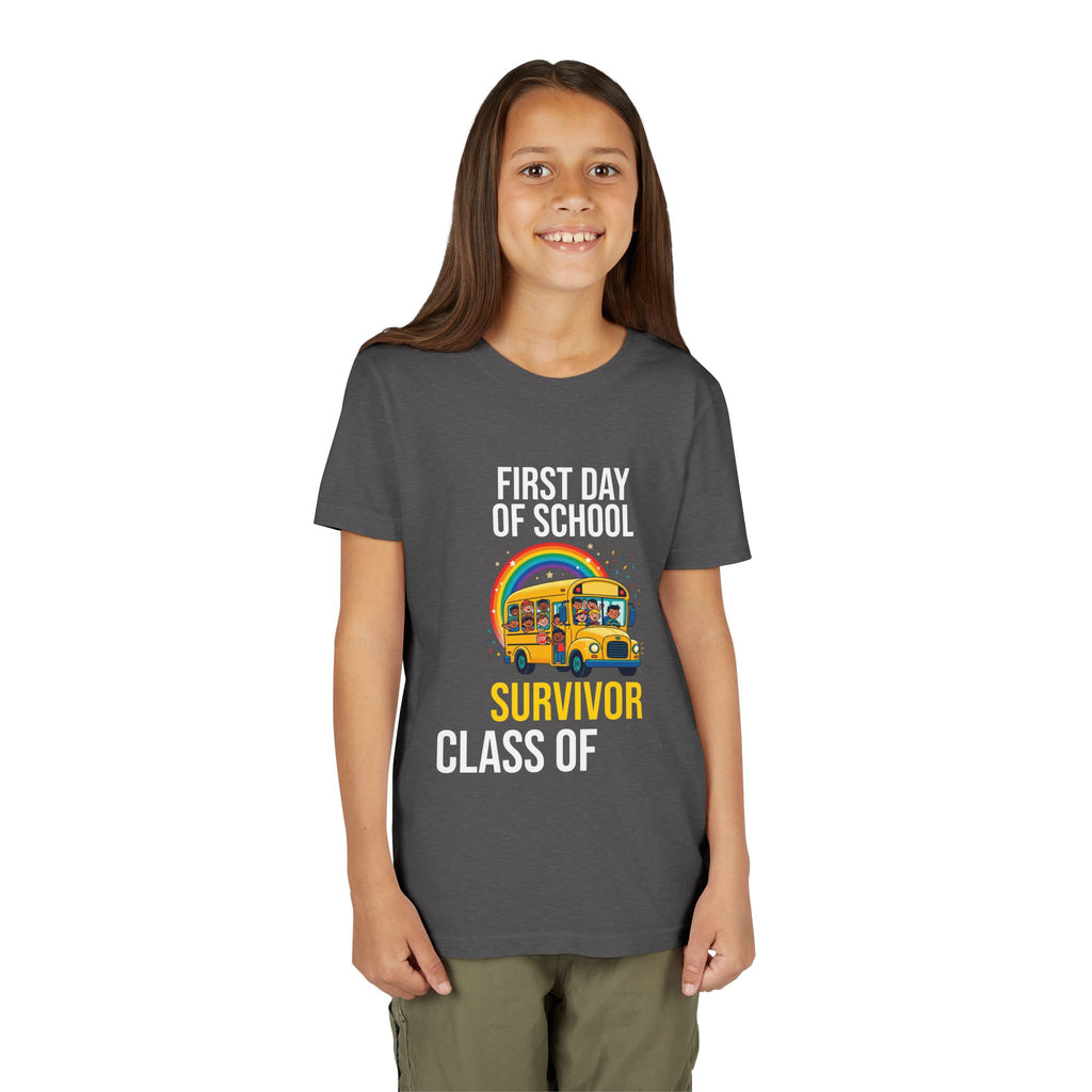 First Day Of School Survivor T-Shirt — Funny Back To School Kids Gift Tee