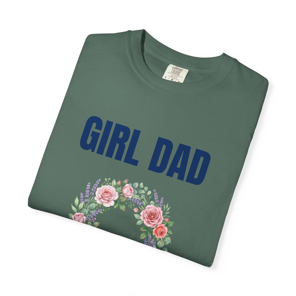 Girl Dad Floral Wreath T-Shirt — Proud Girl Dad Father's Day Gift Tee