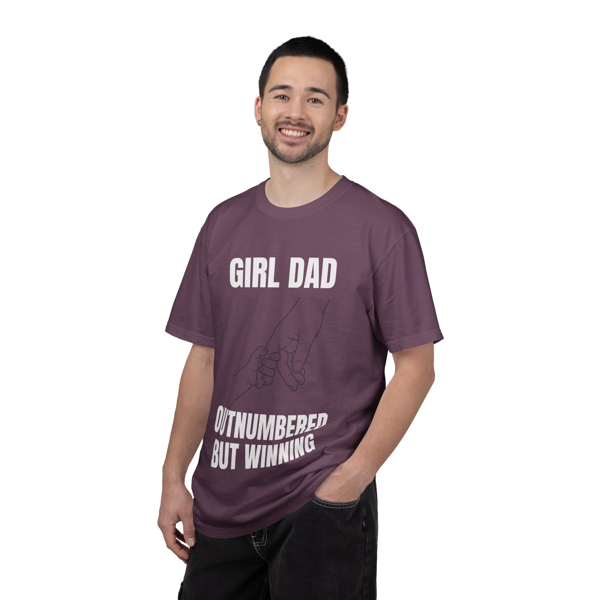 Girl Dad Outnumbered But Winning T-Shirt — Funny Father's Day Gift Tee