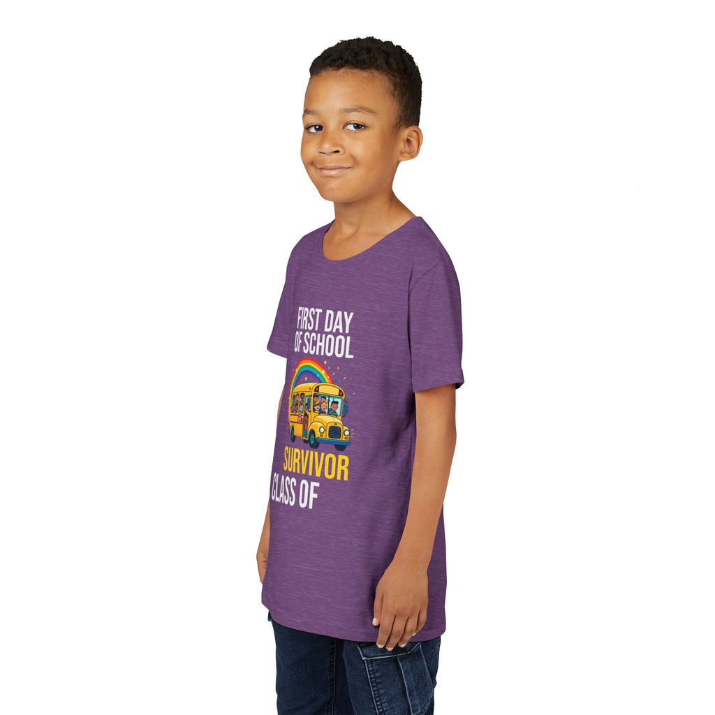 First Day Of School Survivor T-Shirt — Funny Back To School Kids Gift Tee