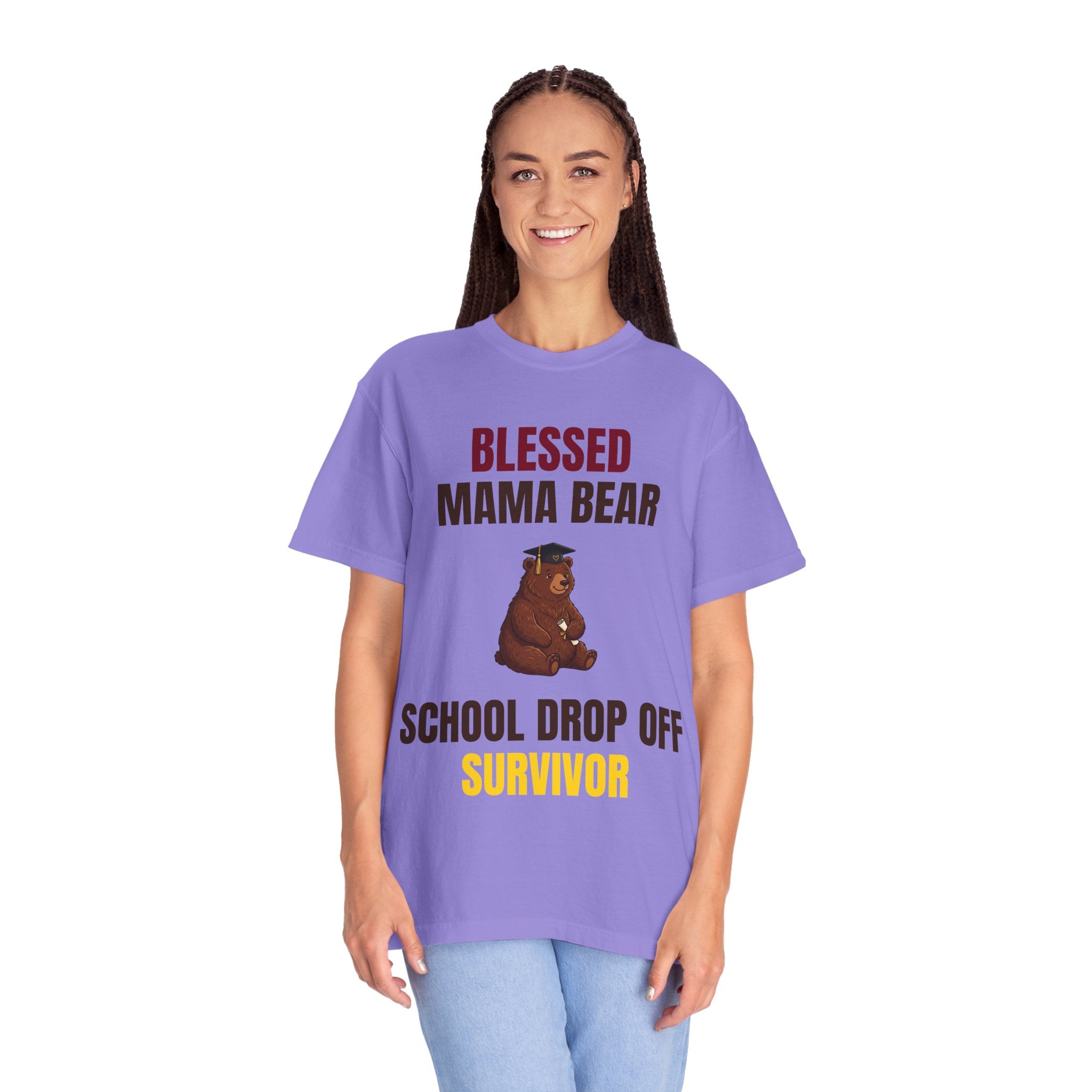 Mama Bear "School Drop Off Survivor" T-Shirt