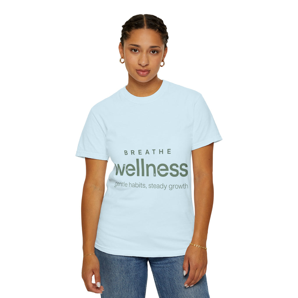 Wellness Breath T-Shirt — "Breathe Wellness" Mindful Graphic Tee