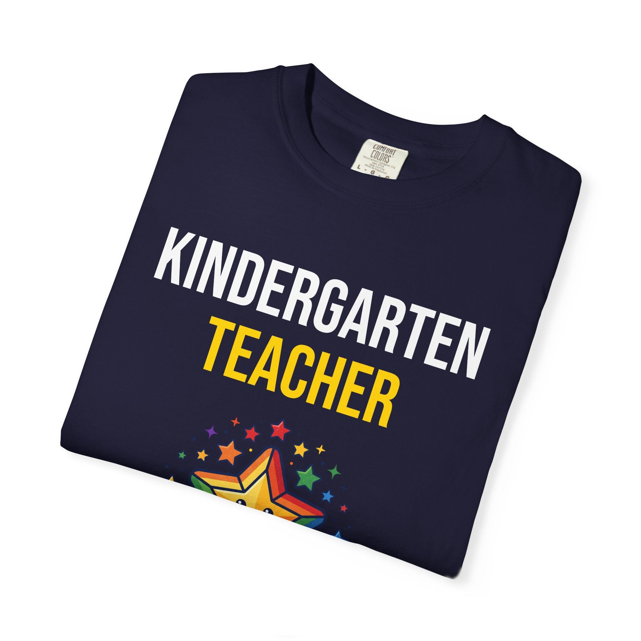 Kindergarten Teacher T-Shirt - "Shaping Little Minds Daily" Cute Star Design