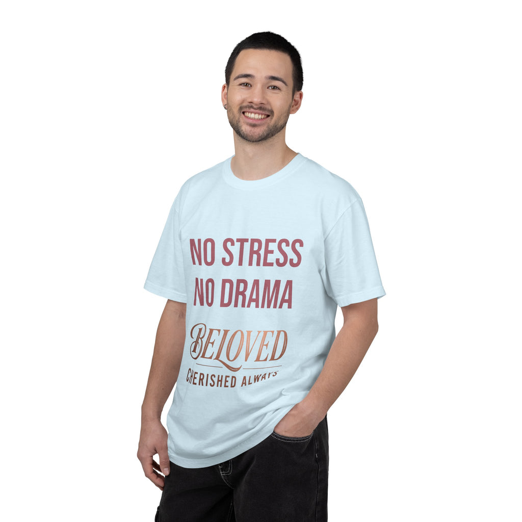 No Stress No Drama Beloved T-Shirt — Positive Message Tee for Women & Loved Ones