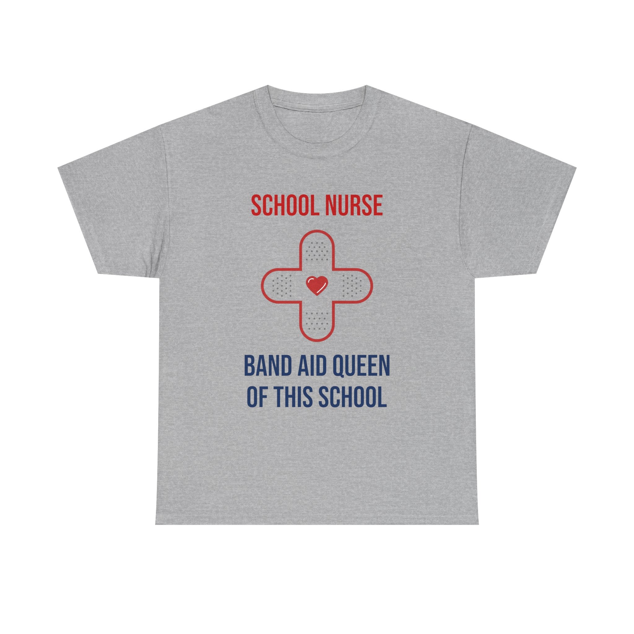 School Nurse T-Shirt – “Band Aid Queen of This School” Cotton Tee