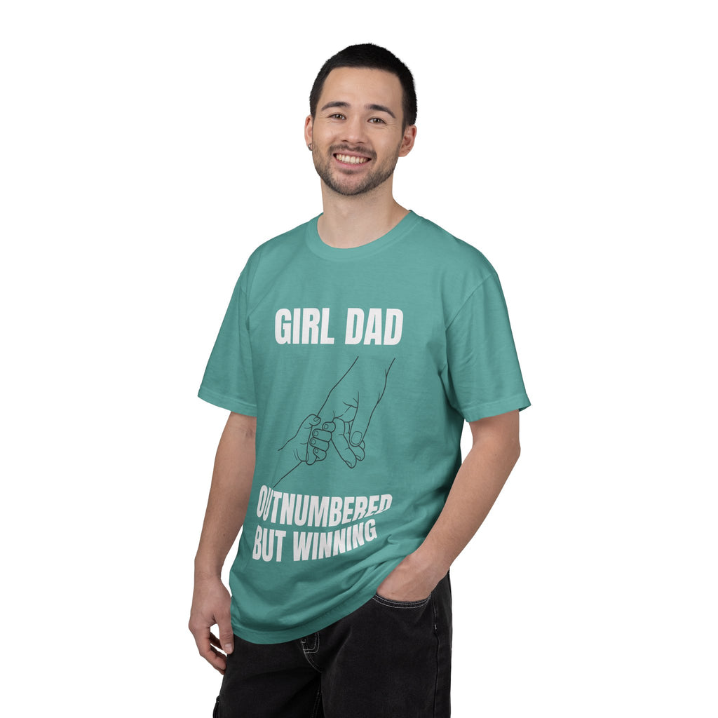 Girl Dad Outnumbered But Winning T-Shirt — Funny Father's Day Gift Tee