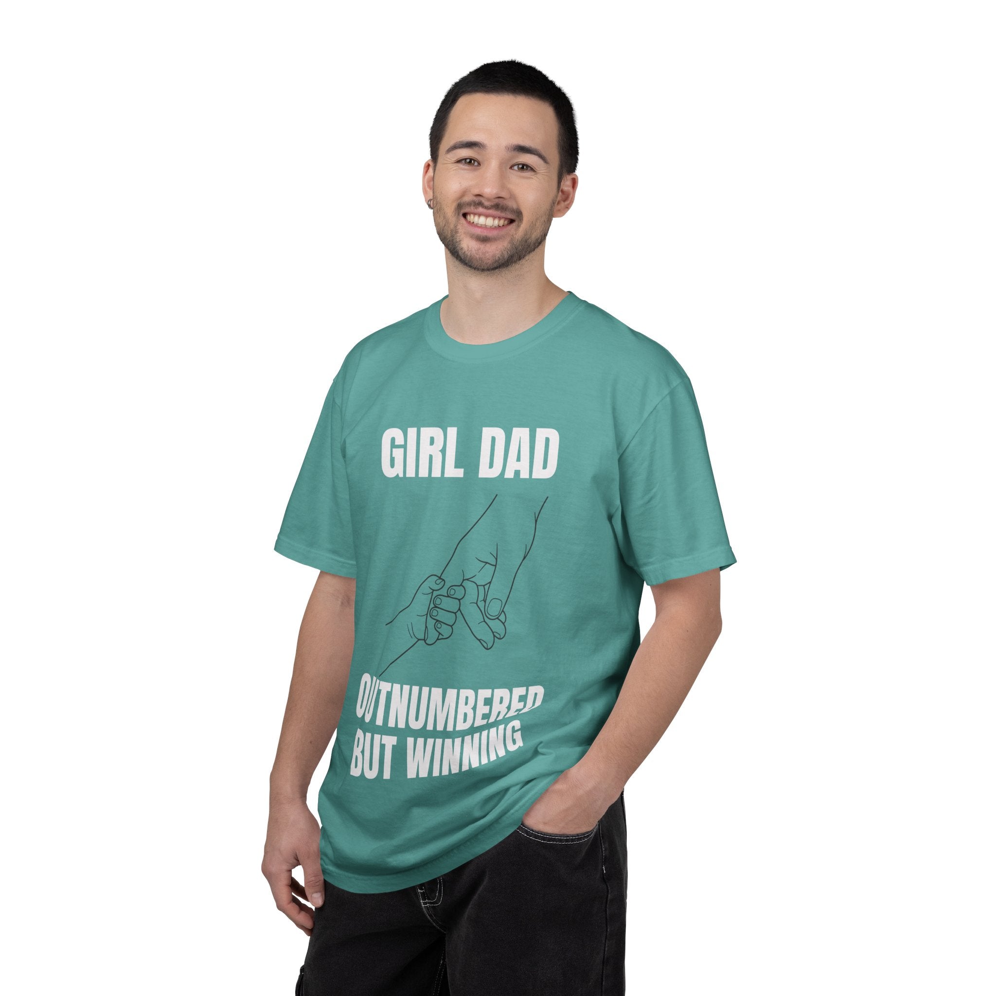 Girl Dad Outnumbered But Winning T-Shirt — Funny Father's Day Gift Tee