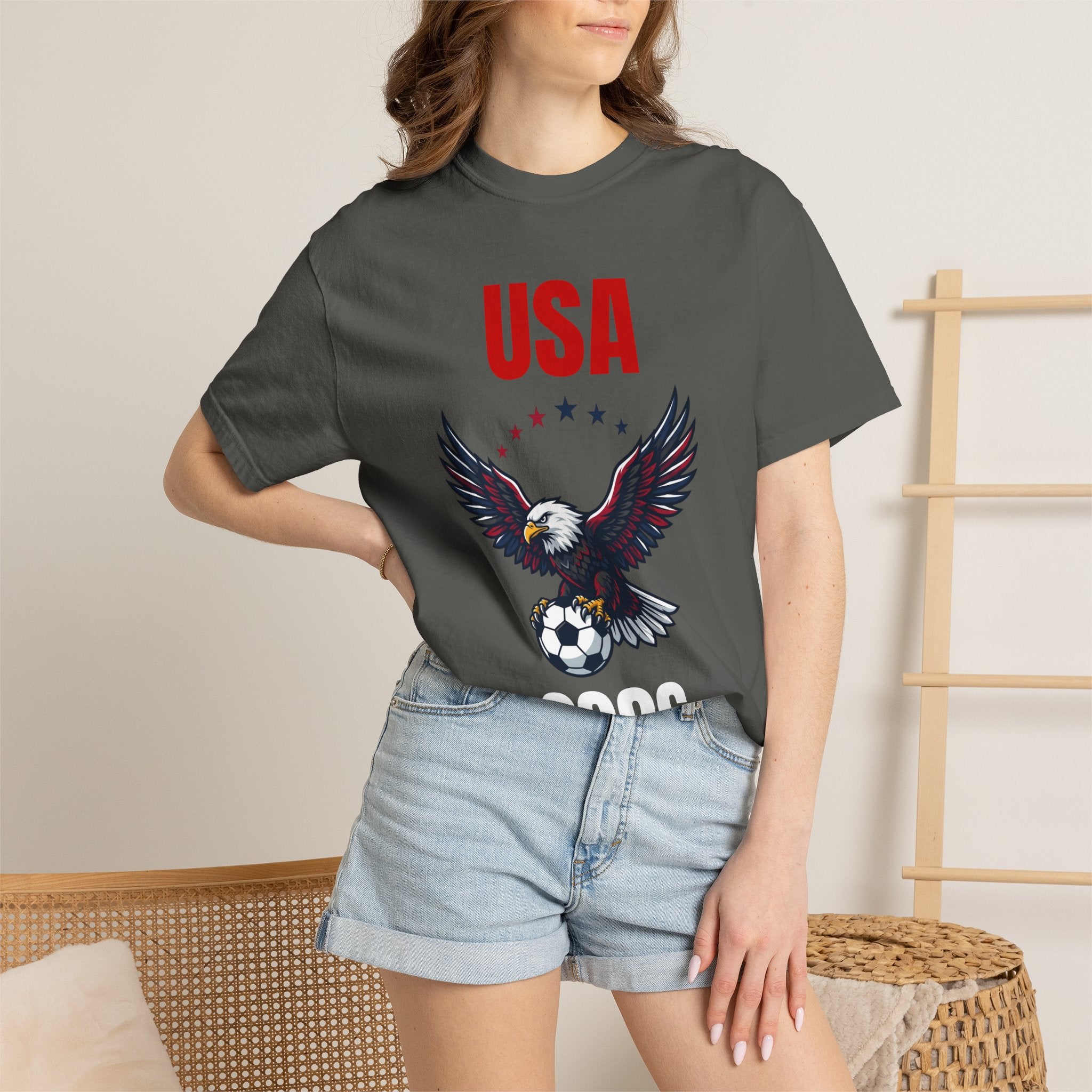 USA 2026 Eagle Soccer T-Shirt — Patriotic Men’s Women’s Team Fan Tee