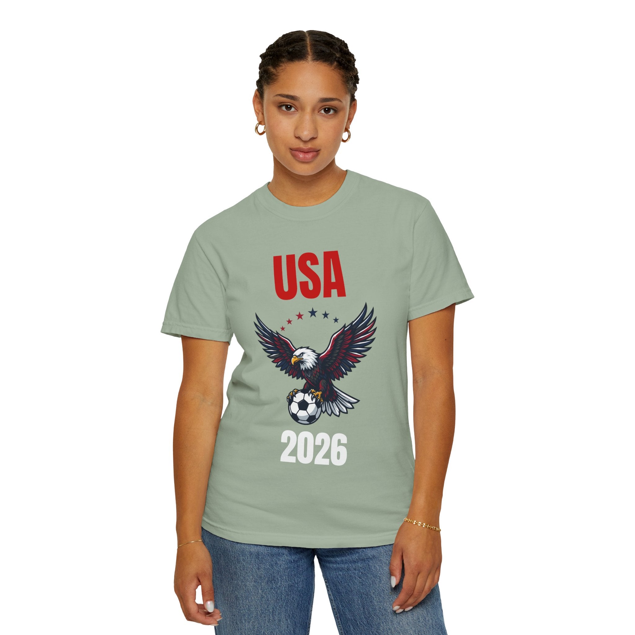USA 2026 Eagle Soccer T-Shirt — Patriotic Men’s Women’s Team Fan Tee
