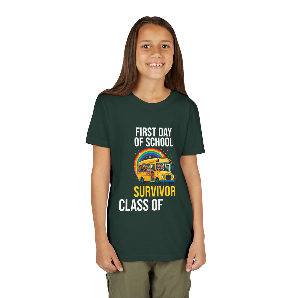First Day Of School Survivor T-Shirt — Funny Back To School Kids Gift Tee
