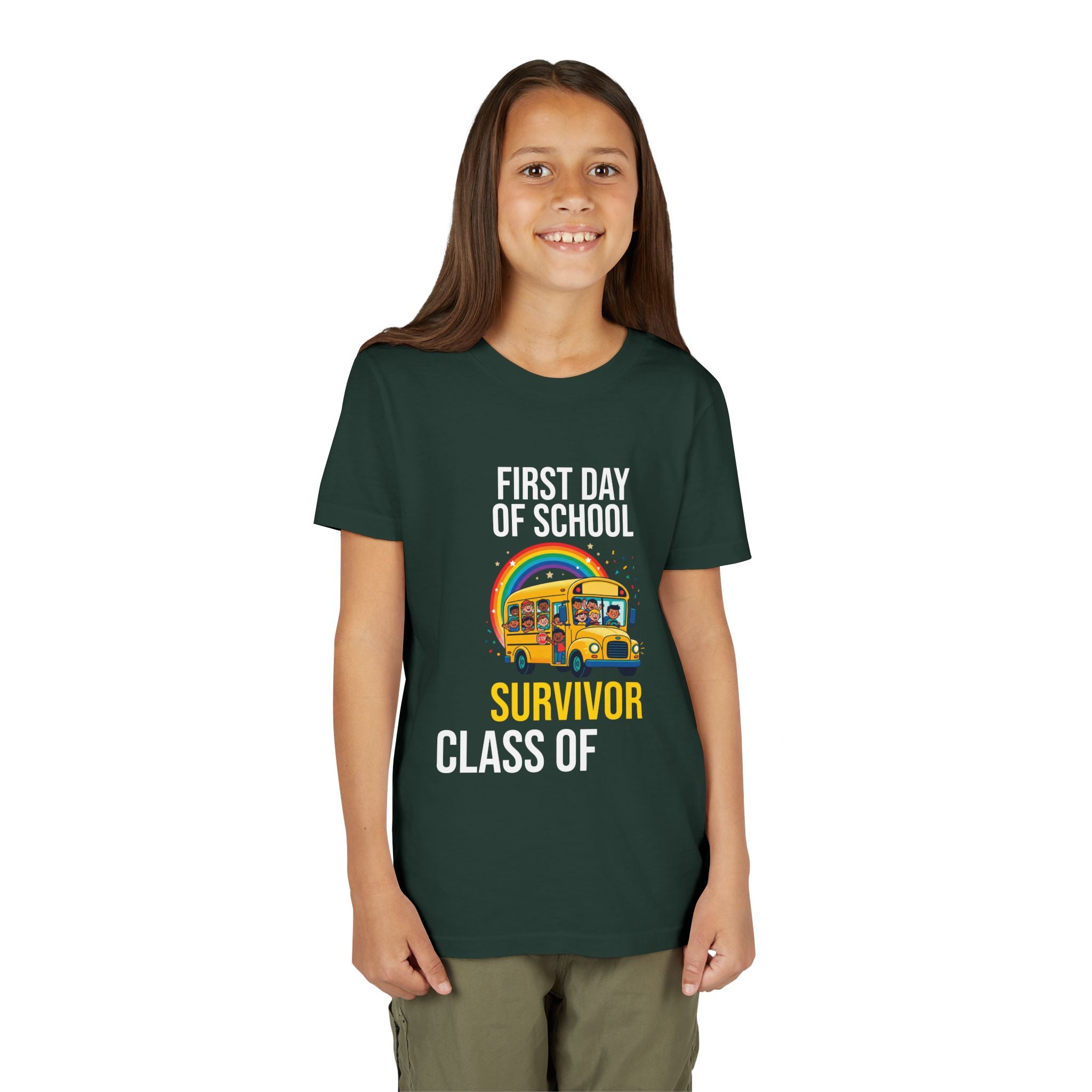 First Day Of School Survivor T-Shirt — Funny Back To School Kids Gift Tee