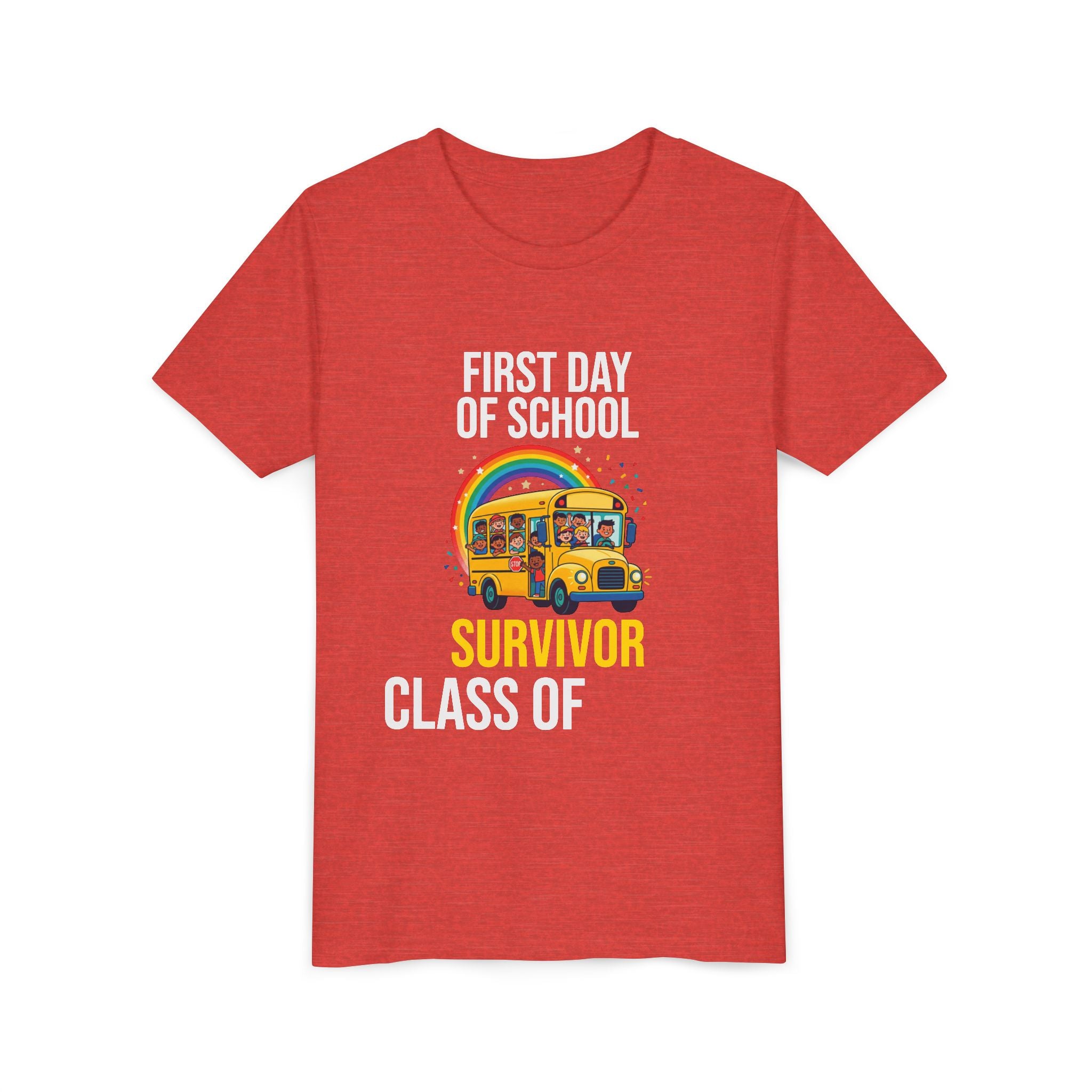 First Day Of School Survivor T-Shirt — Funny Back To School Kids Gift Tee