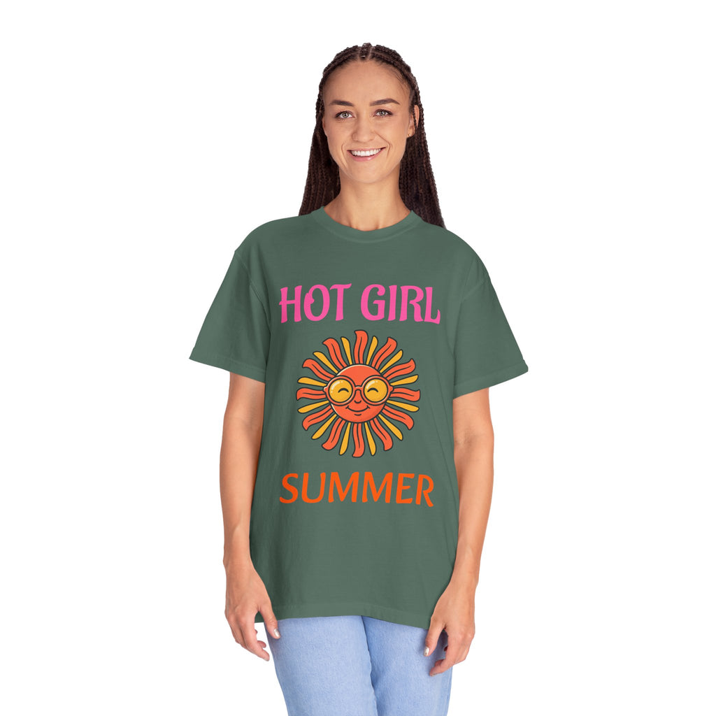 Hot Girl Summer T-Shirt — Retro Smiling Sun Graphic Tee