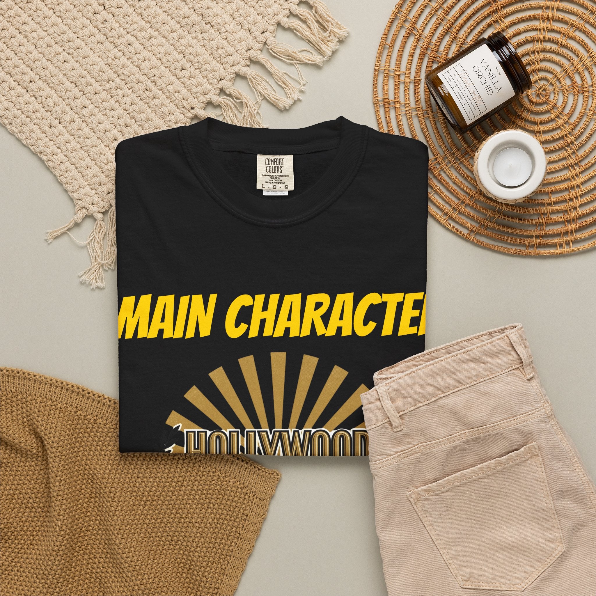Main Character Energy Only T-Shirt — Hollywood Glamour Graphic