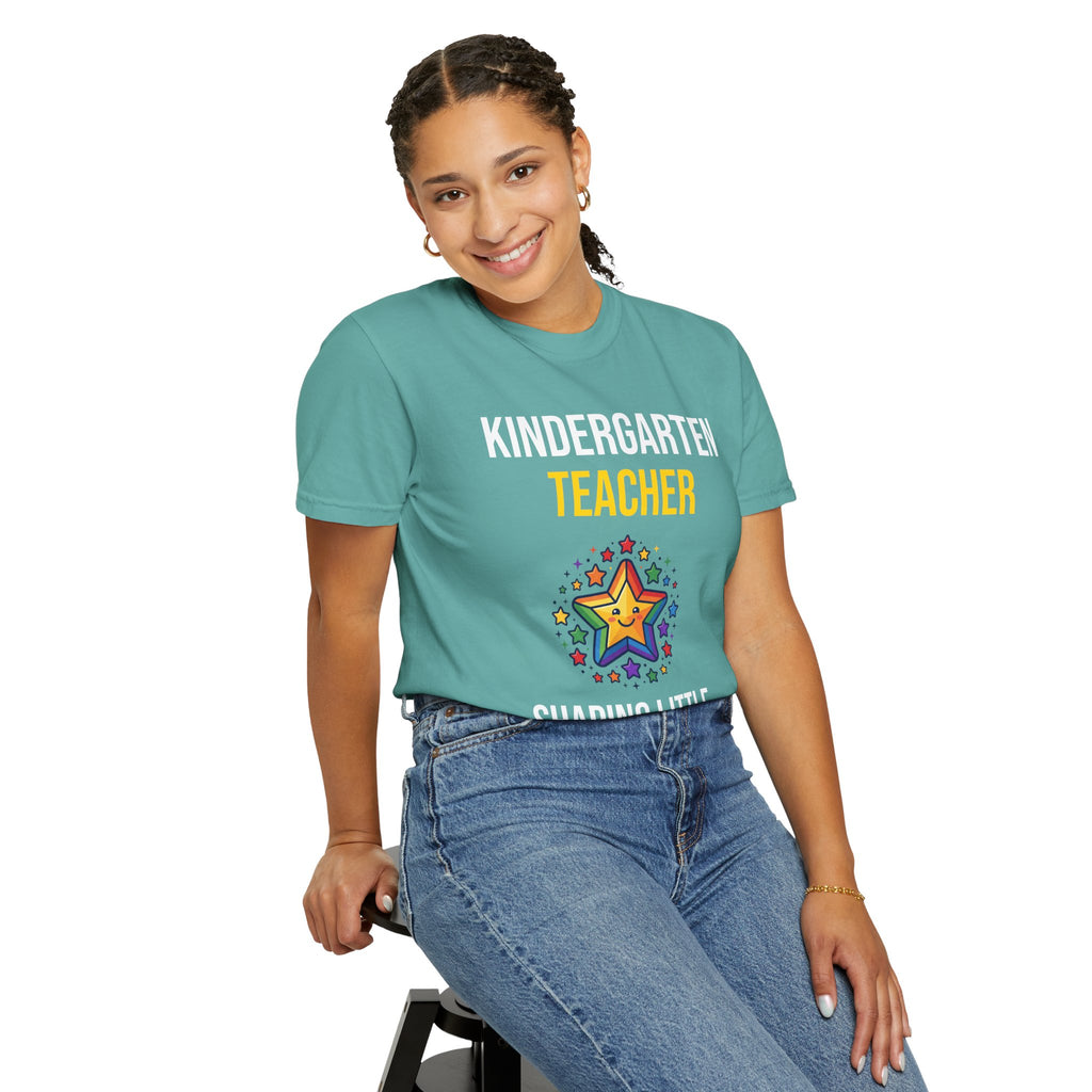 Kindergarten Teacher T-Shirt - "Shaping Little Minds Daily" Cute Star Design