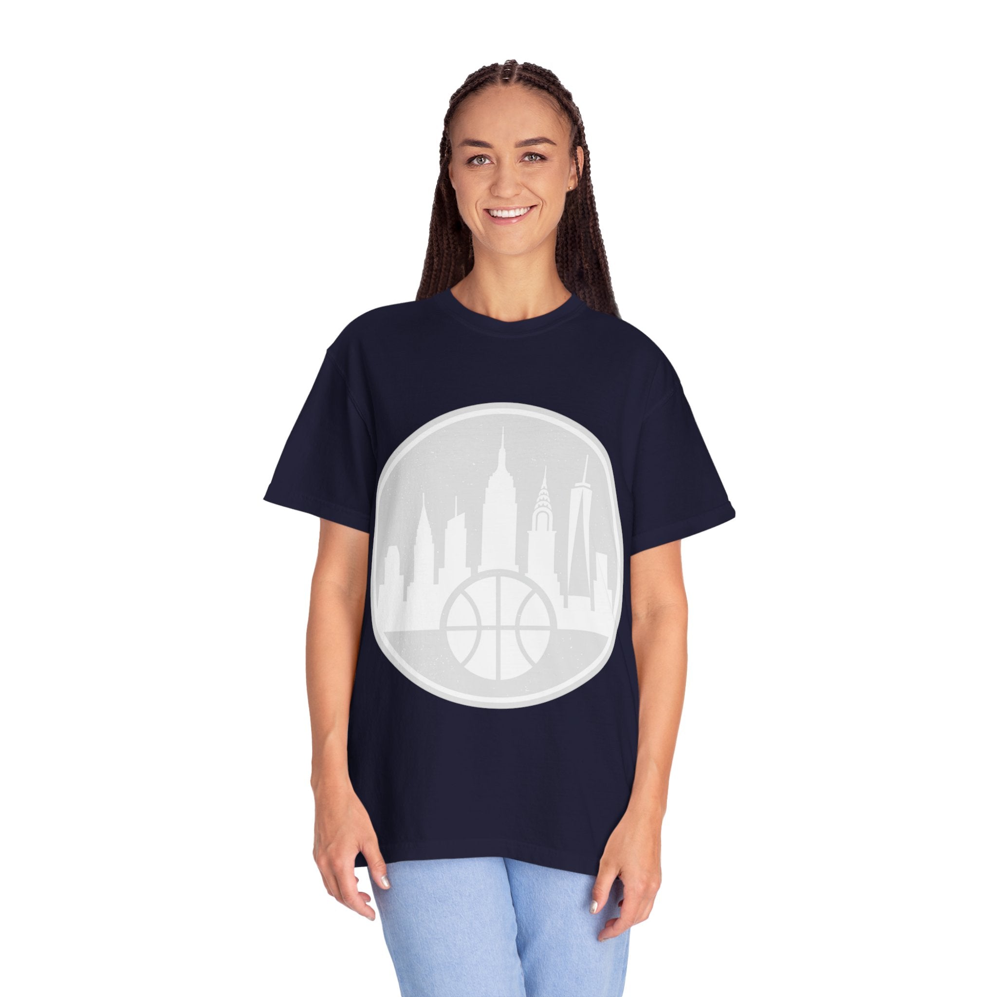City Skyline Basketball T-Shirt — Urban Basketball Graphic Tee