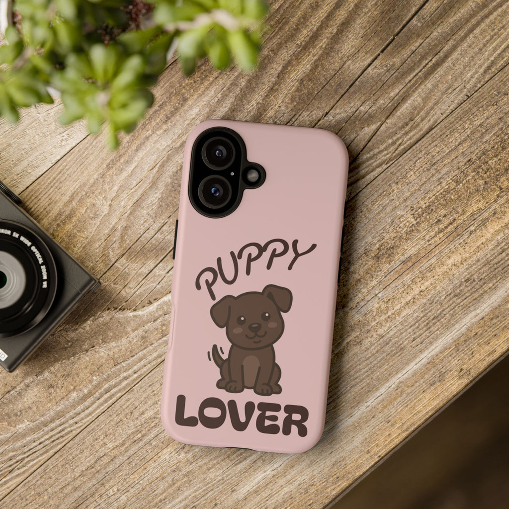 Puppy Lover Phone Case — Cute Brown Puppy Tough Phone Cover