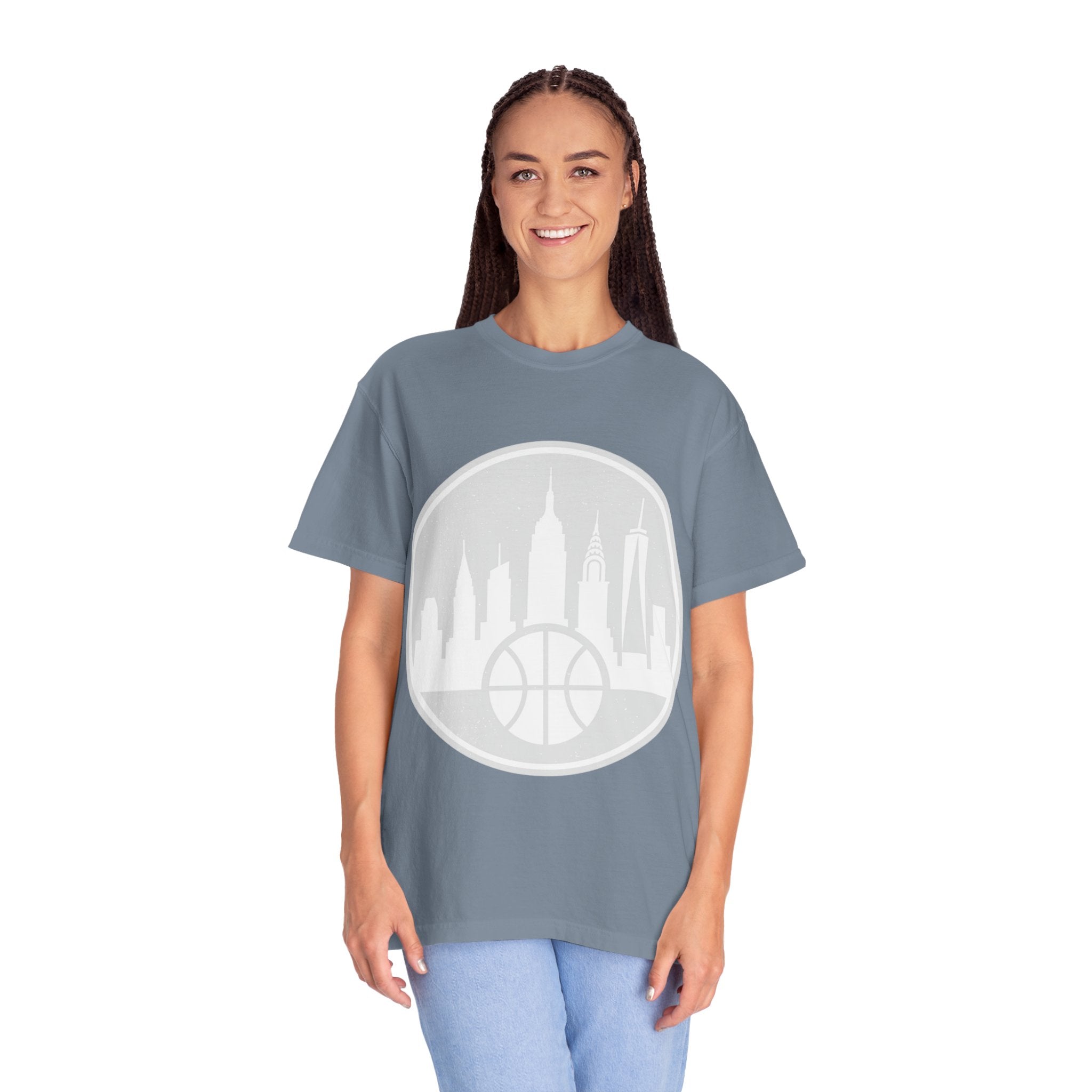 City Skyline Basketball T-Shirt — Urban Basketball Graphic Tee