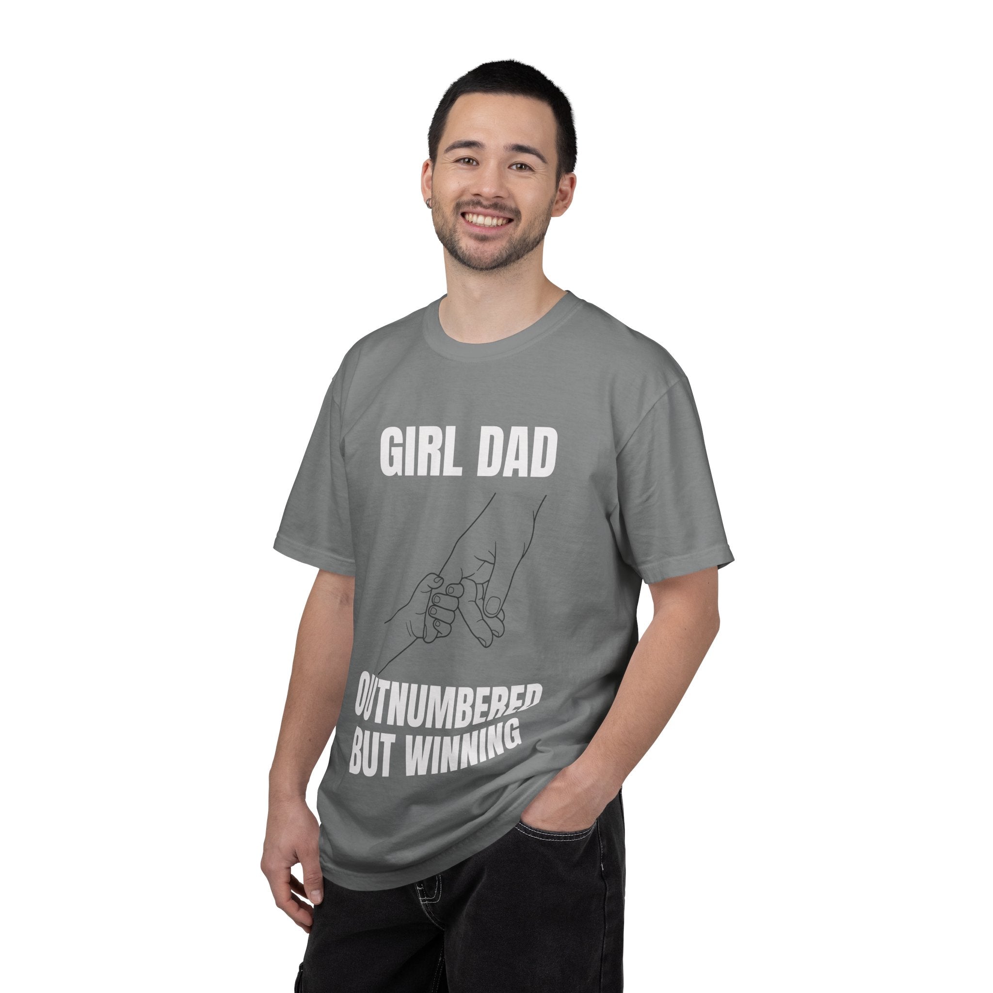 Girl Dad Outnumbered But Winning T-Shirt — Funny Father's Day Gift Tee