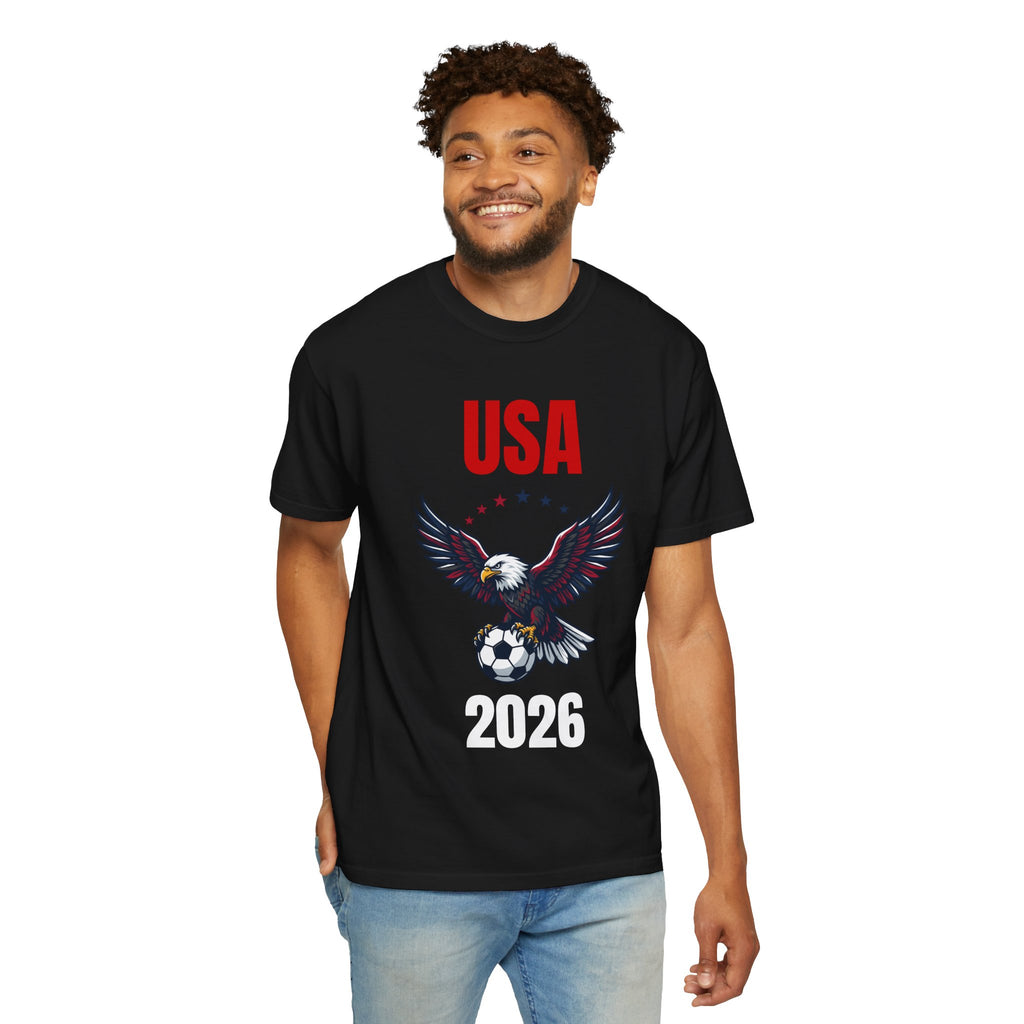 USA 2026 Eagle Soccer T-Shirt — Patriotic Men’s Women’s Team Fan Tee