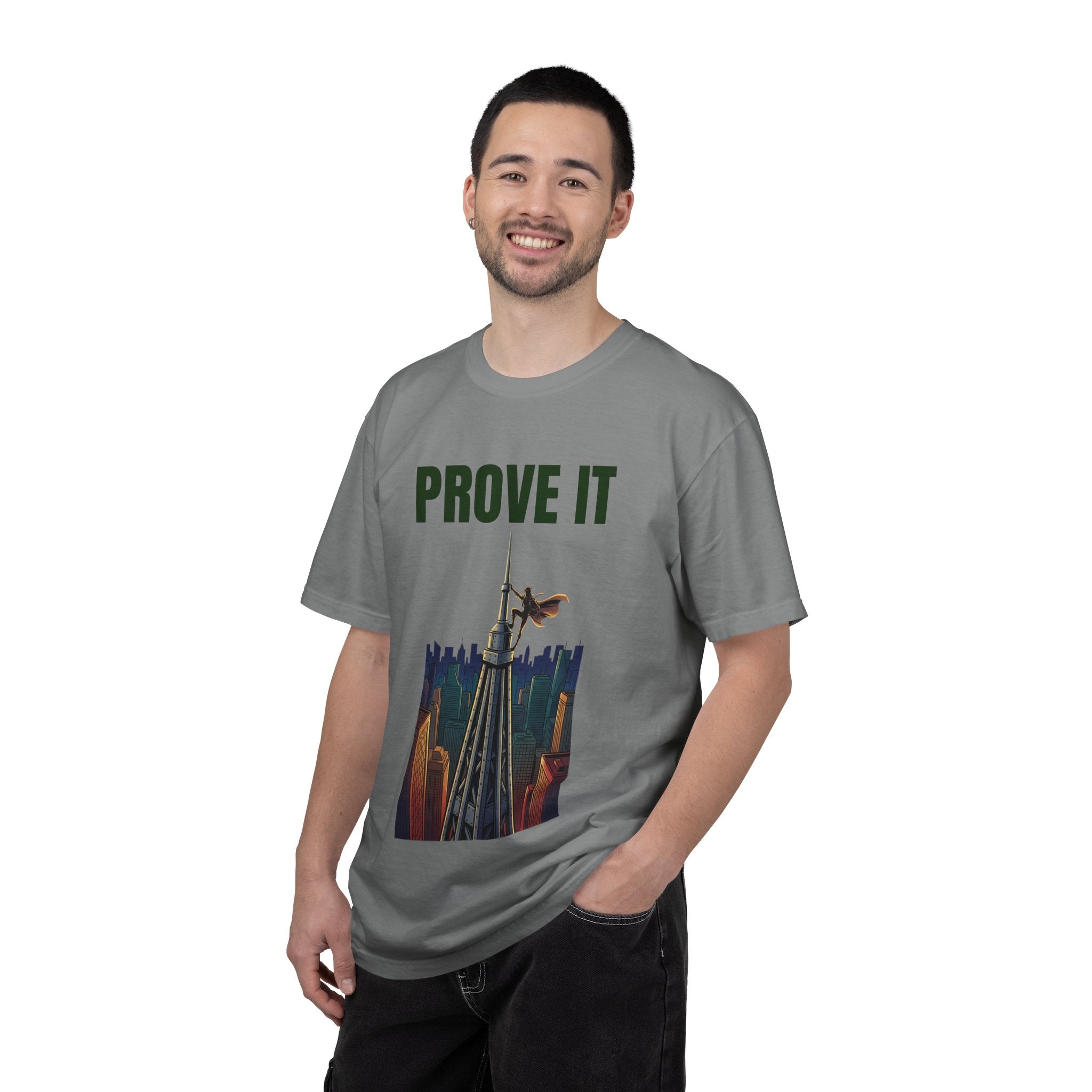 Prove It T‑Shirt — Parkour Rooftop Silhouette Graphic Tee