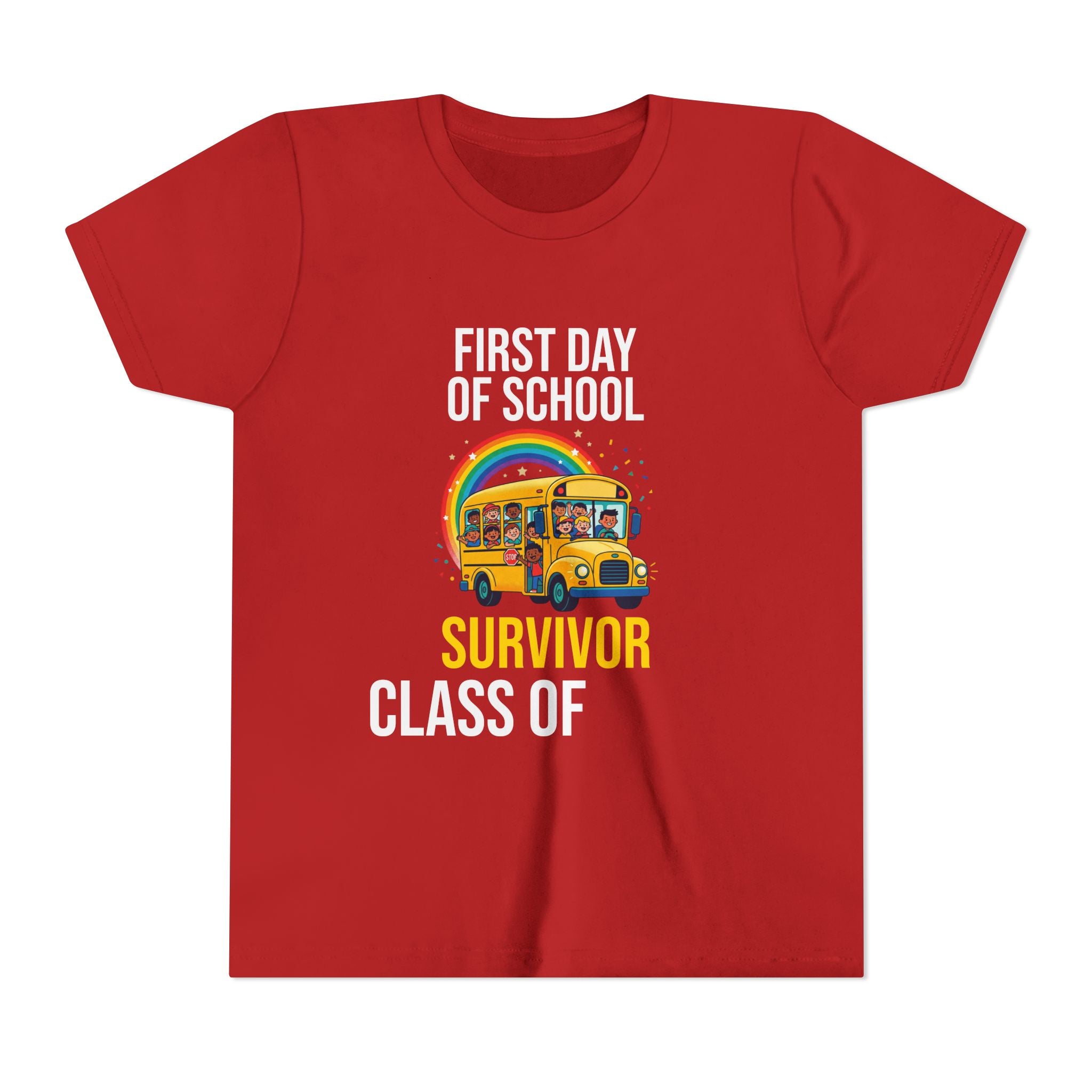 First Day Of School Survivor T-Shirt — Funny Back To School Kids Gift Tee