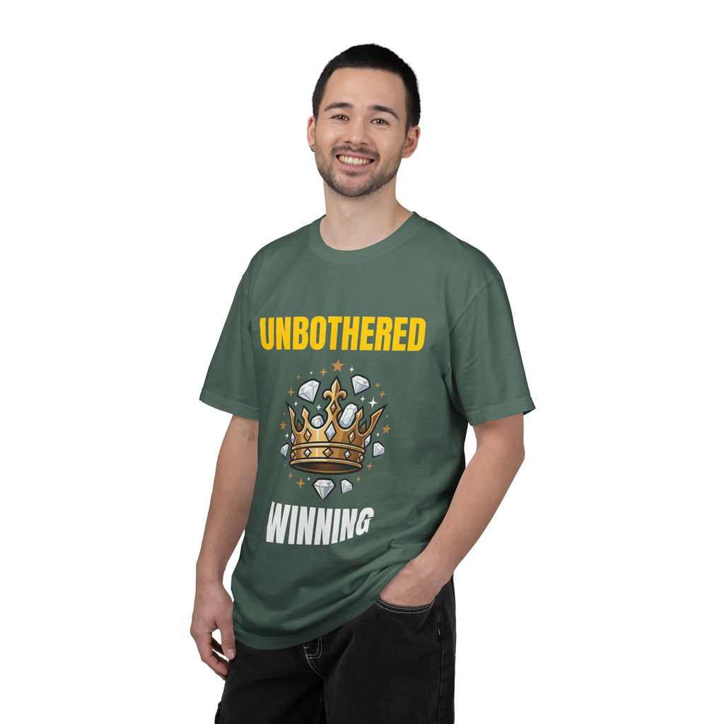 Unbothered Winning T-Shirt — Crown Graphic Motivational Tee