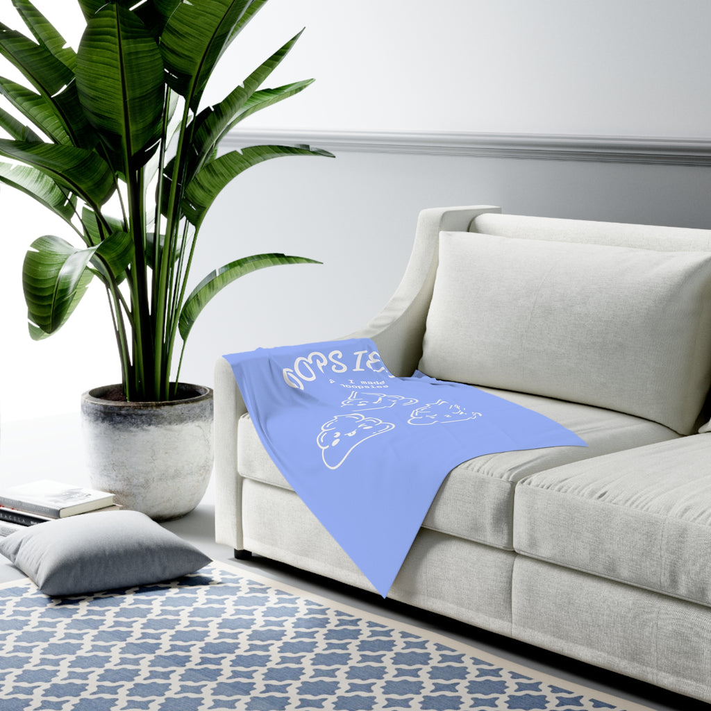 Baby Swaddle Blanket — Cute "Oopsies I Made a Poopsies" Newborn Swaddle (Kawaii Poop Design)