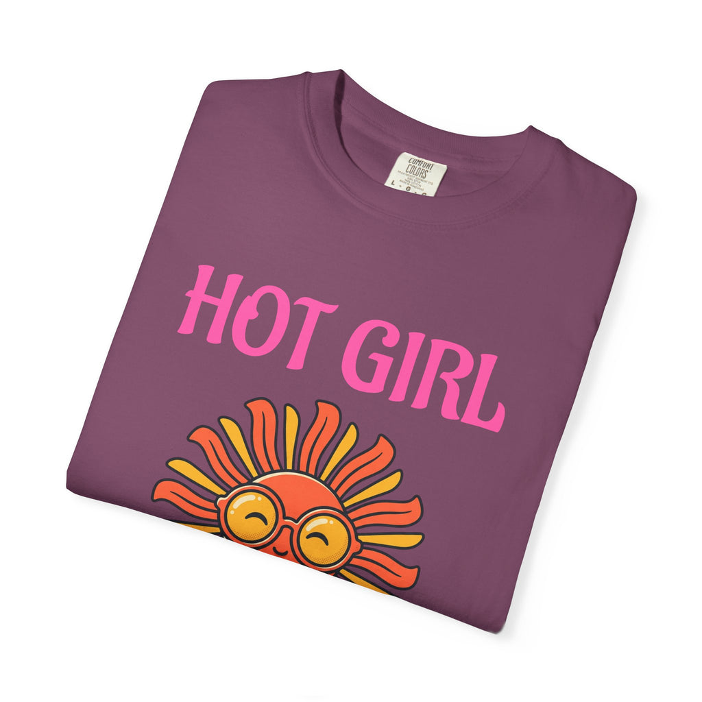 Hot Girl Summer T-Shirt — Retro Smiling Sun Graphic Tee