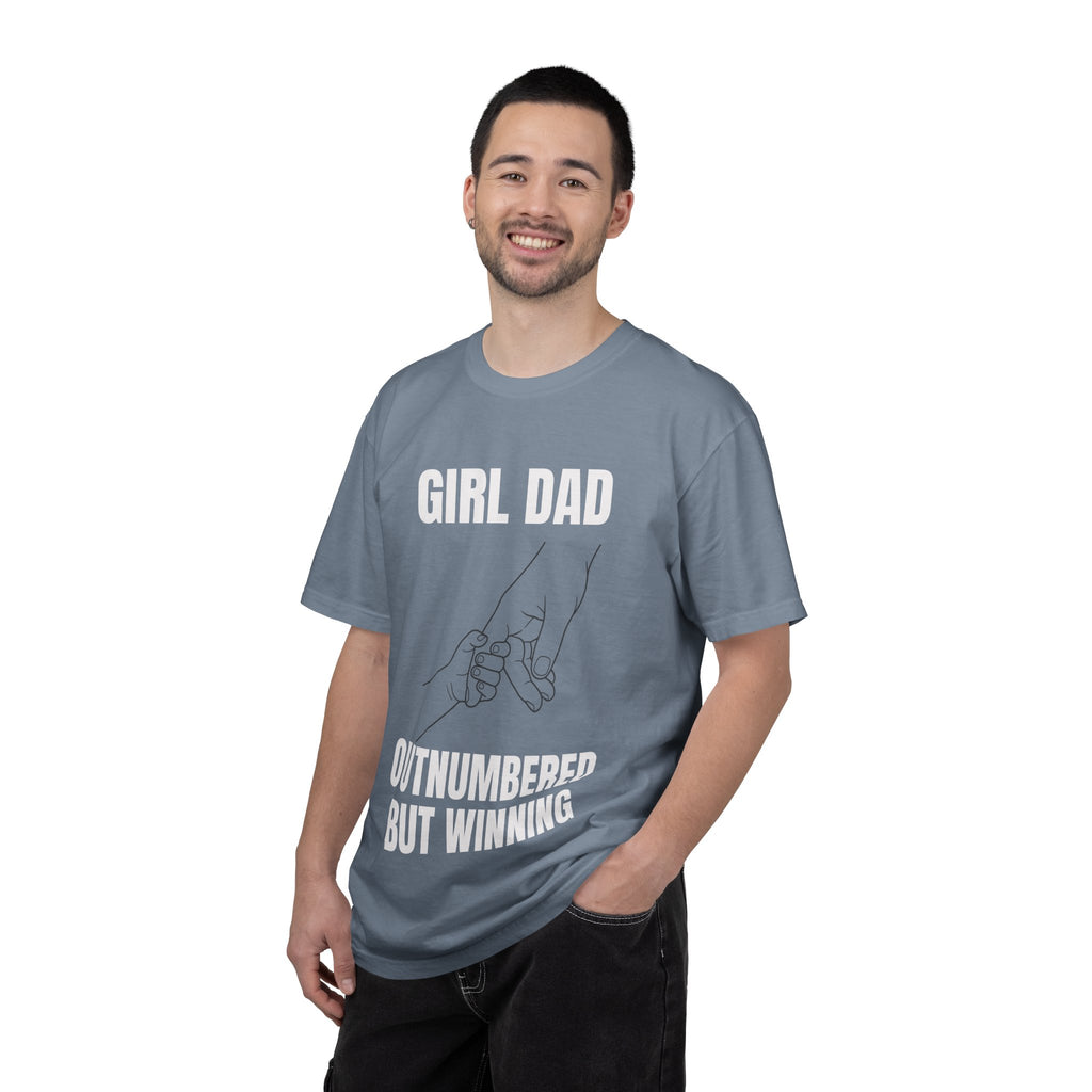 Girl Dad Outnumbered But Winning T-Shirt — Funny Father's Day Gift Tee