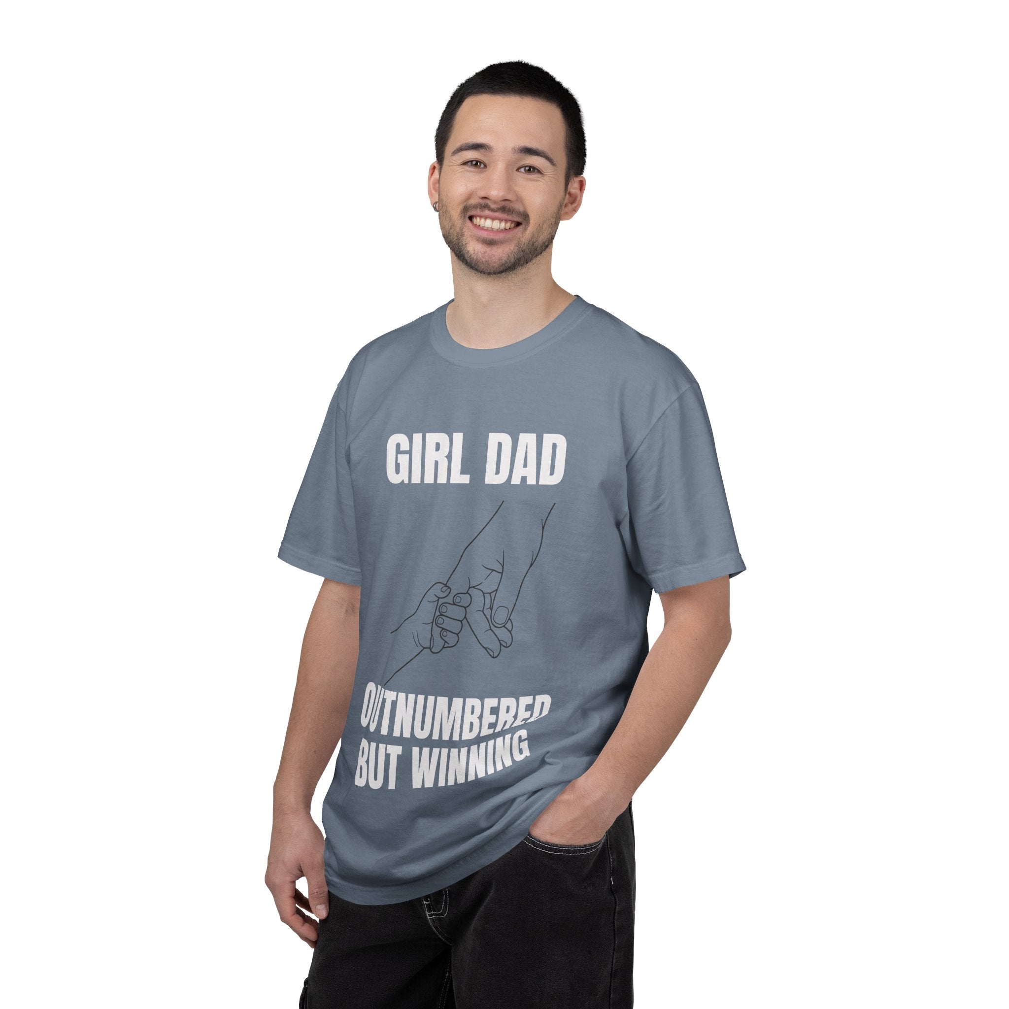 Girl Dad Outnumbered But Winning T-Shirt — Funny Father's Day Gift Tee