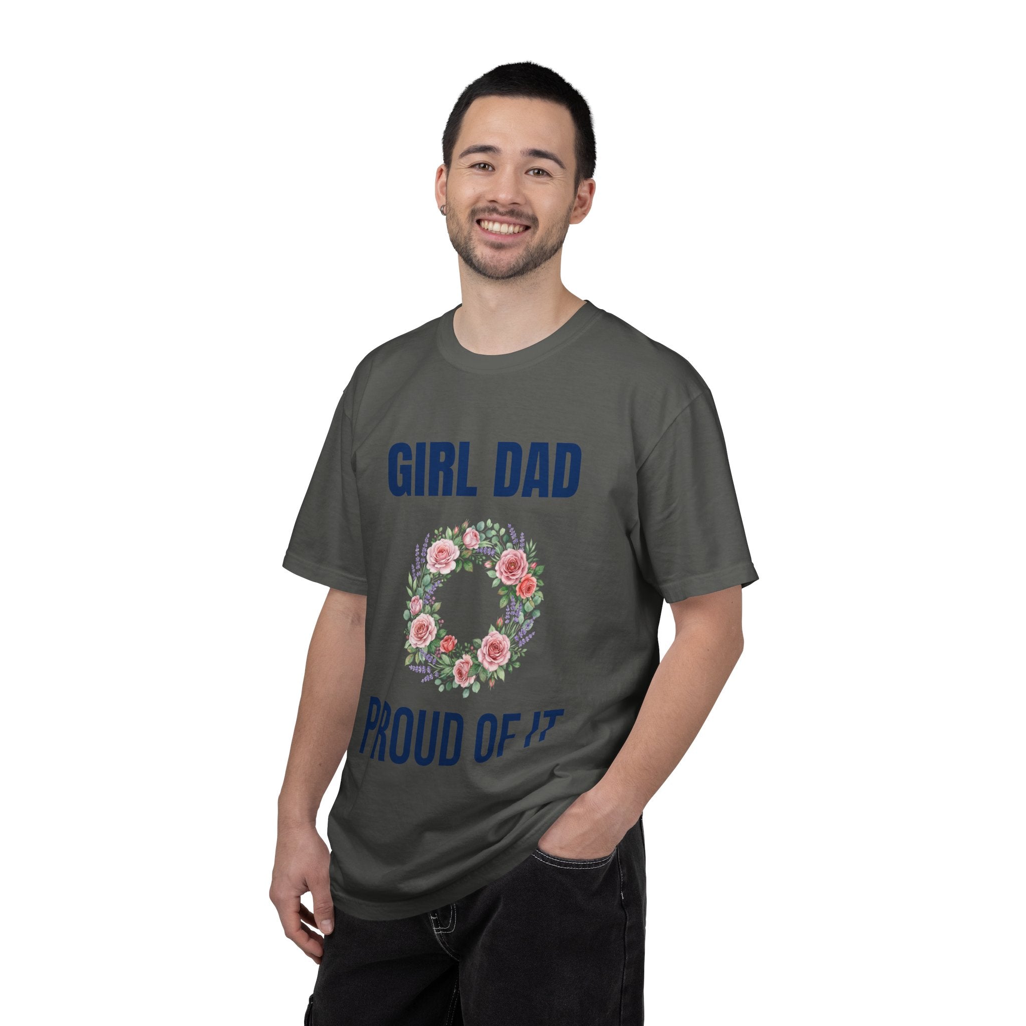Girl Dad Floral Wreath T-Shirt — Proud Girl Dad Father's Day Gift Tee