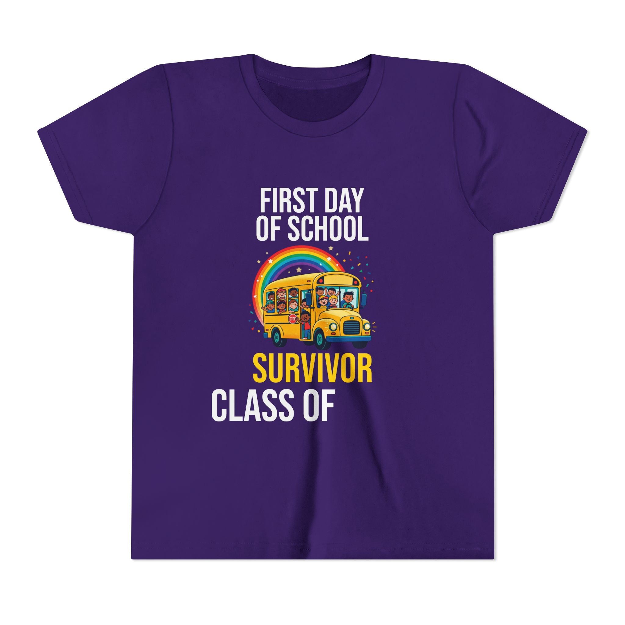 First Day Of School Survivor T-Shirt — Funny Back To School Kids Gift Tee