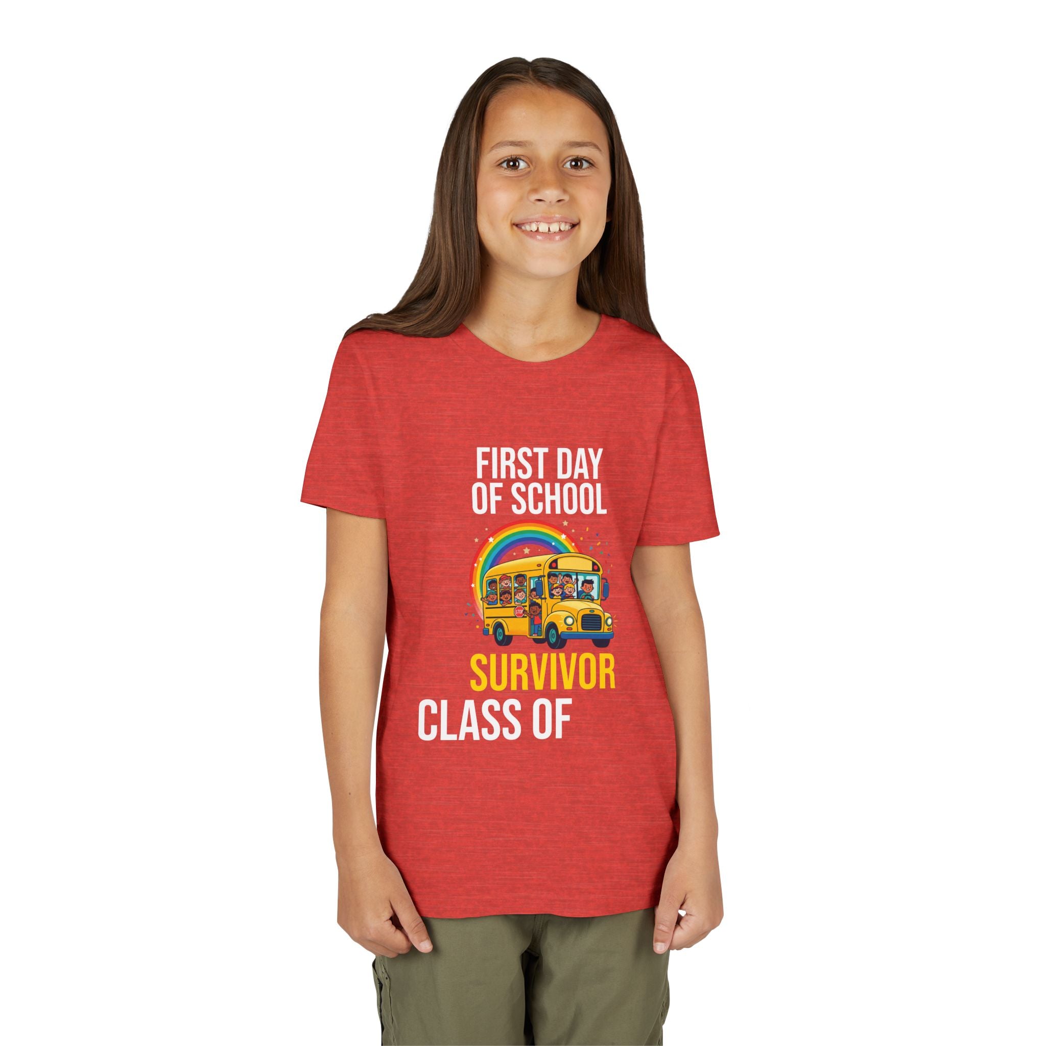 First Day Of School Survivor T-Shirt — Funny Back To School Kids Gift Tee