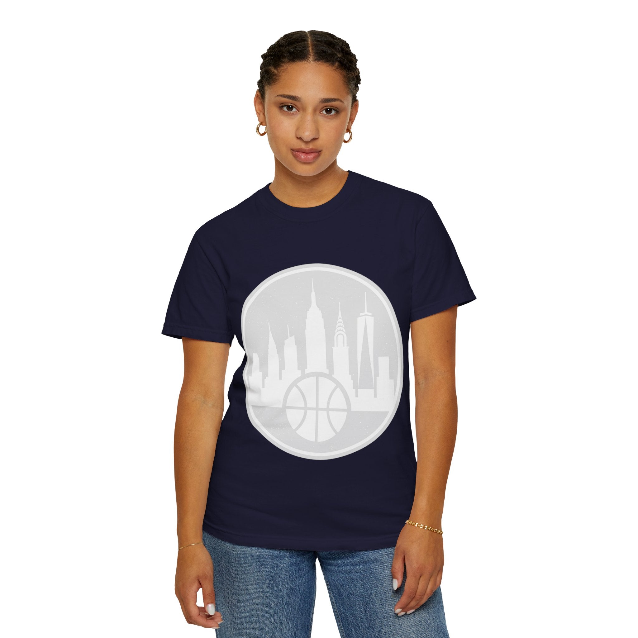 City Skyline Basketball T-Shirt — Urban Basketball Graphic Tee